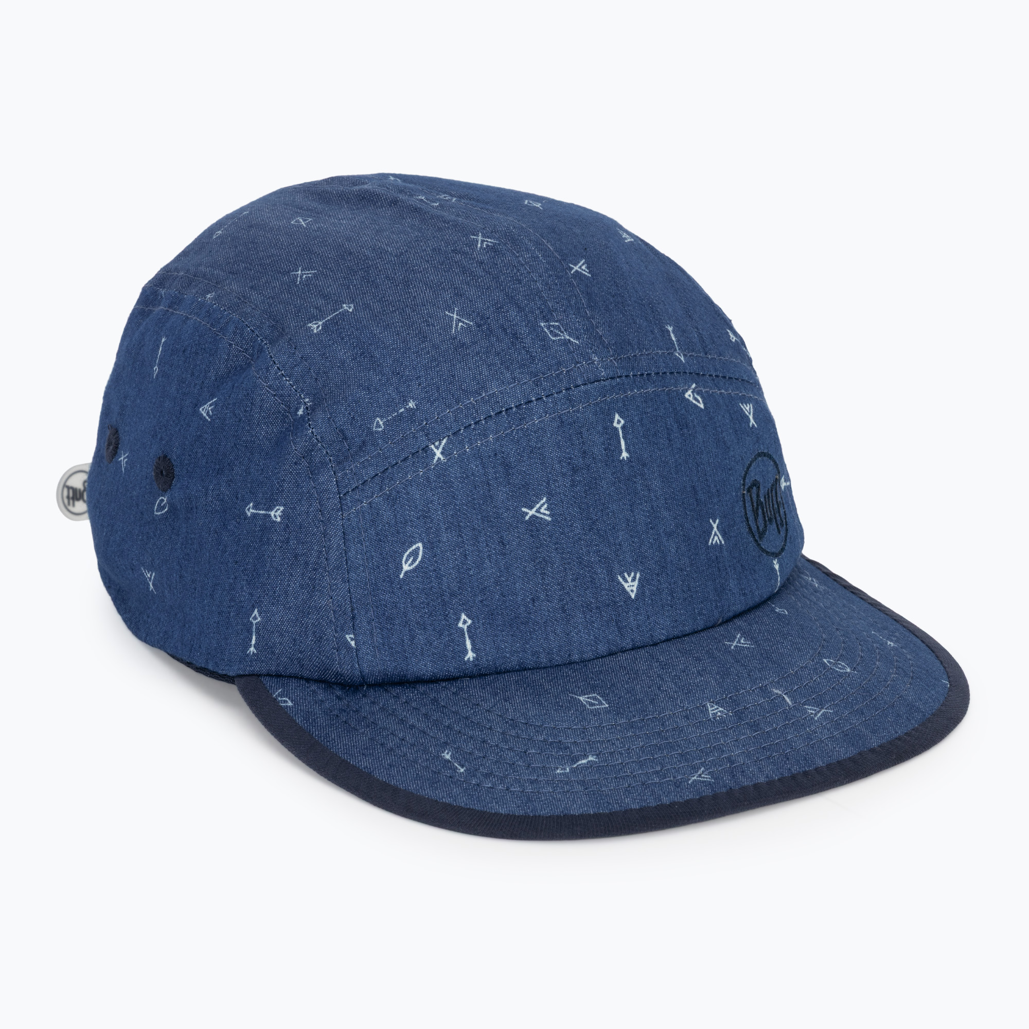Kinder-Basecap BUFF 5 Panel arrows denim/denim