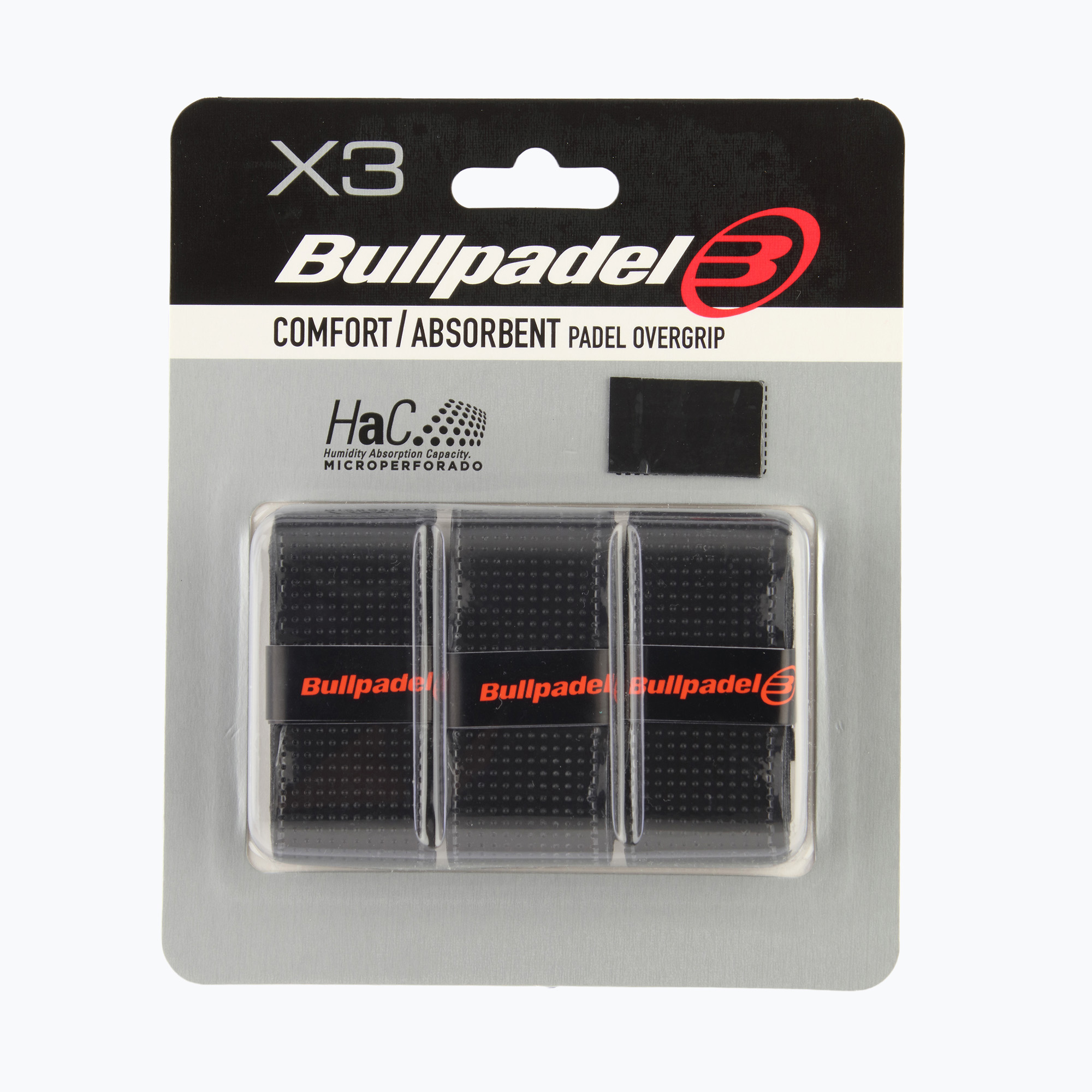 Грипове за падел ракети Bullpadel GB-1201 Comfort Absorbent 3 pcs. black