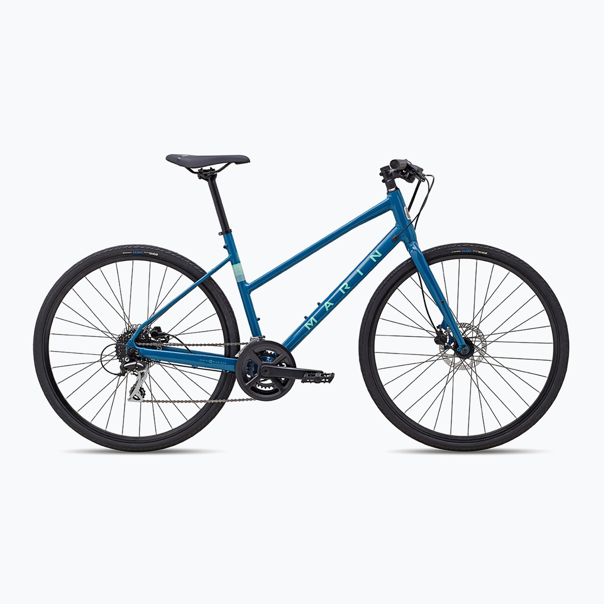 Dámsky crossový bicykel Marin Fairfax 2 ST 700C lesklý teal/green