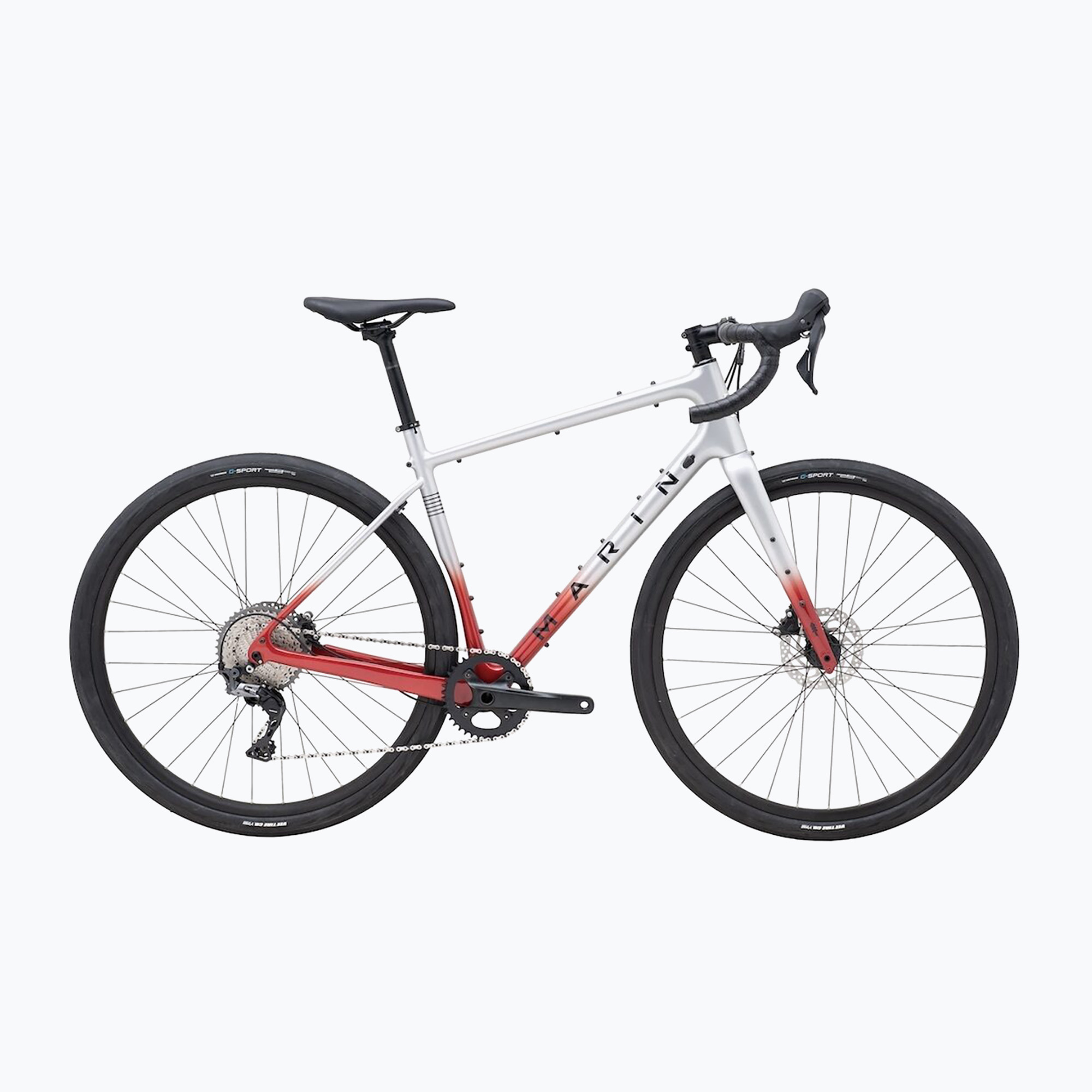 Marin Headlands 1 700C 2024 gloss chrome/chrome red/black gravel bicycle (M)