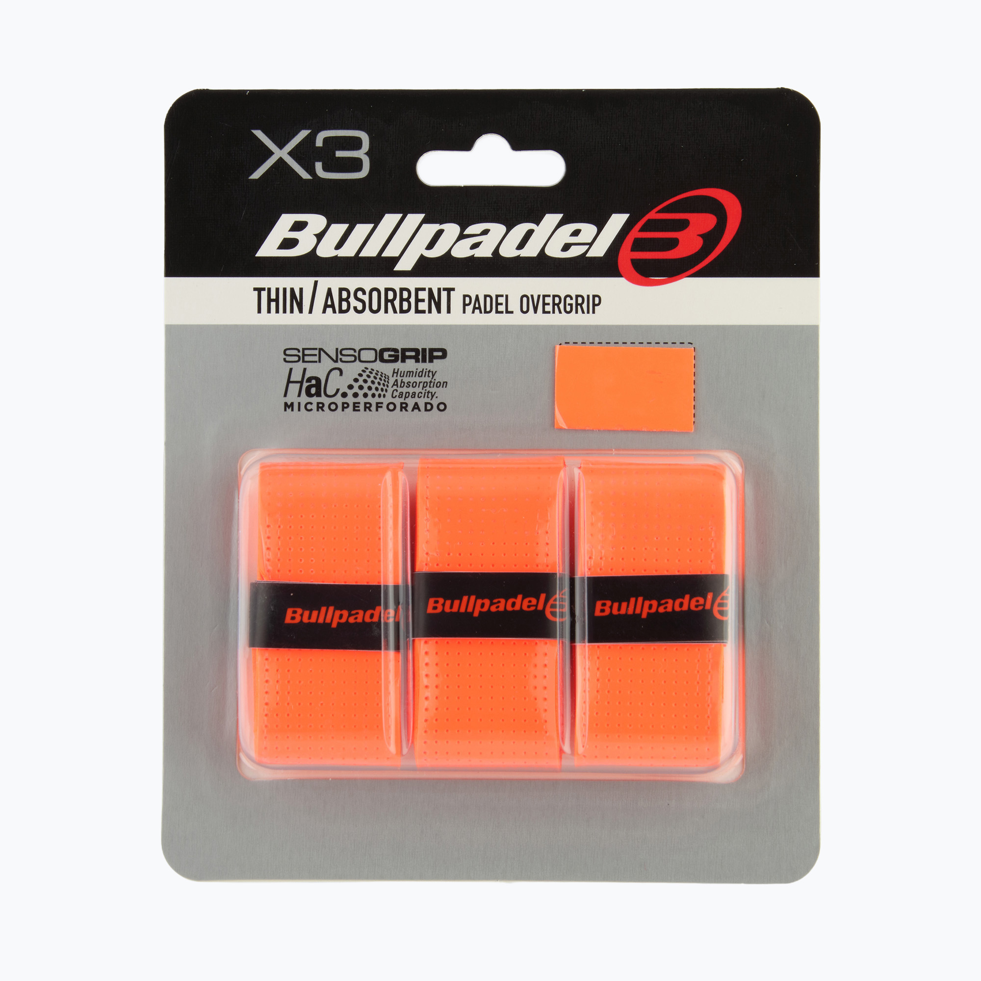 Грипове за падел ракети Bullpadel GB-1705 Senso Absorbent 3 pcs. fluor orange