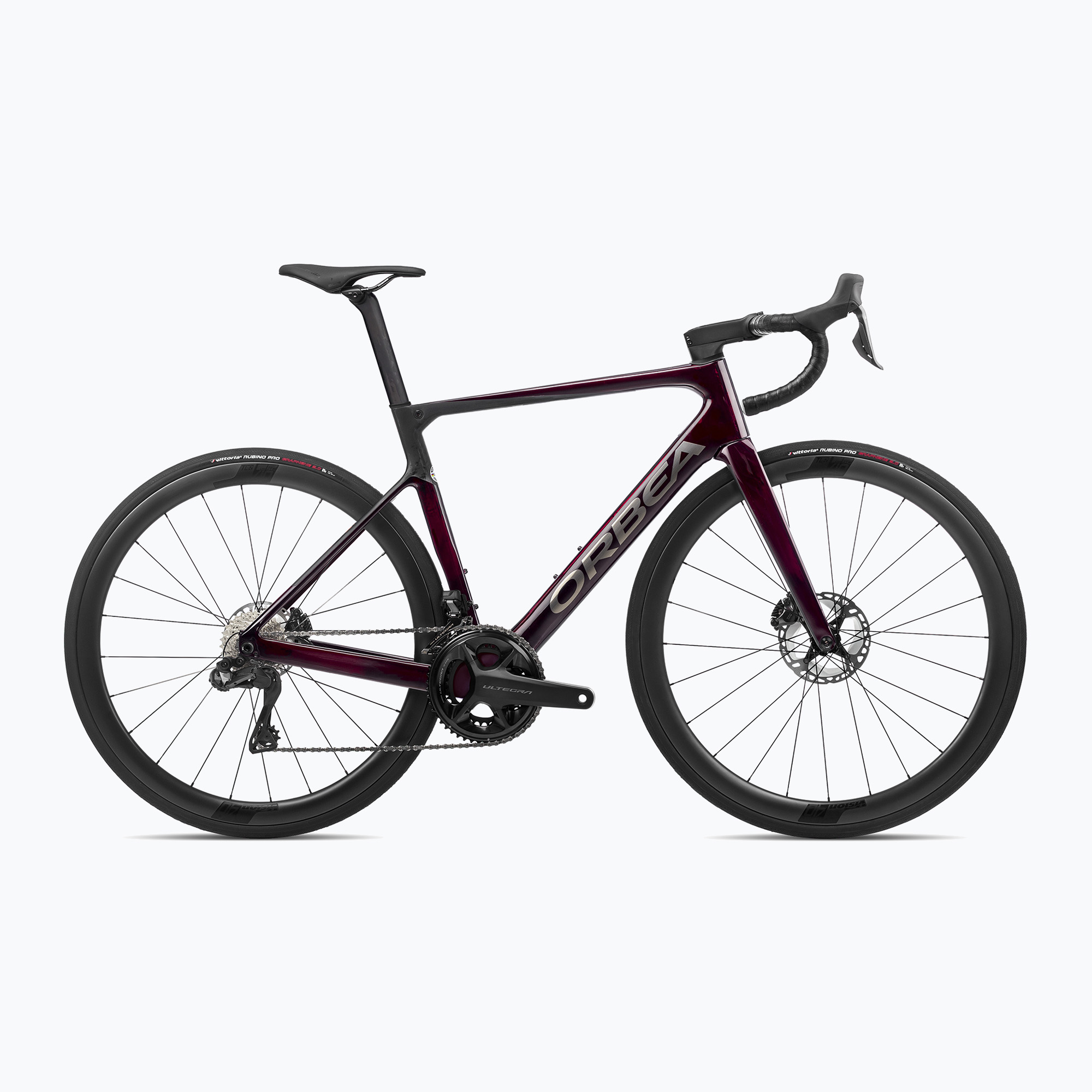 Orbea Orca M20i LTD 2023 červené víno/karbonový cestný bicykel raw (Orca M20i LTD N12053BS)