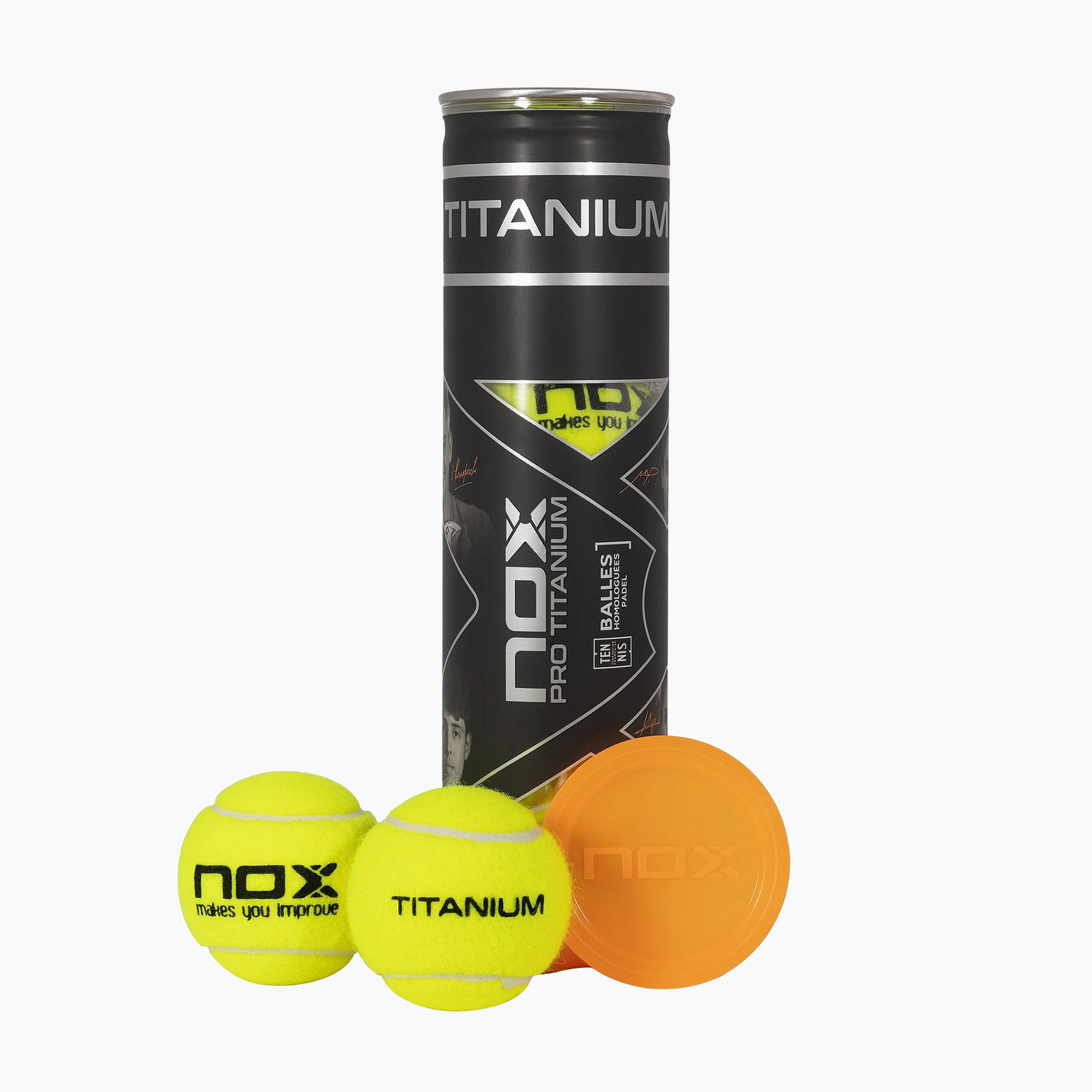Padelové loptičky NOX Pro Titanium 4 pcs yellow