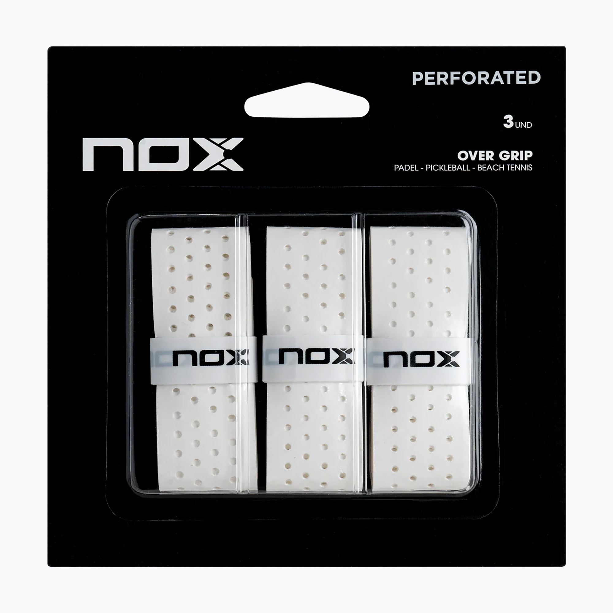 Грипове за падъл NOX Pro Perforated Overgrip 3 pcs. white
