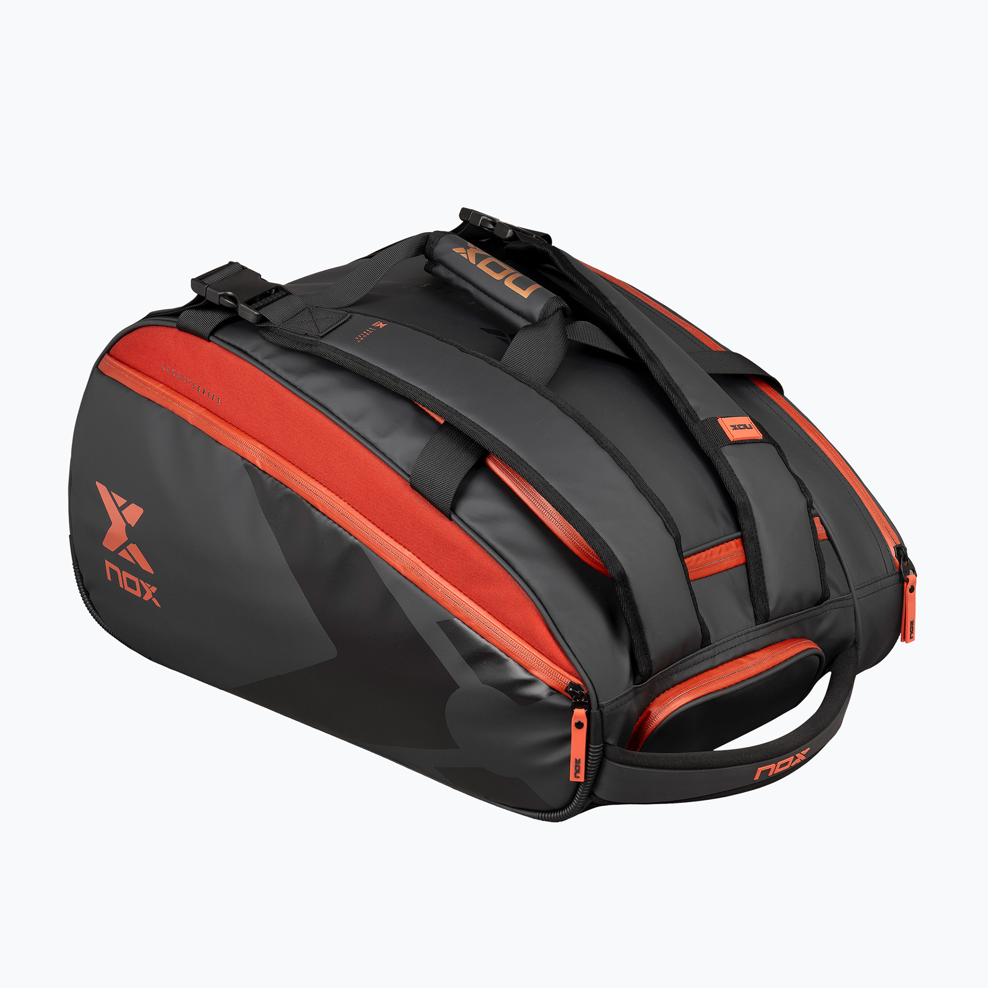 Geantă de padel NOX Luxury Open Series 60 l black/red