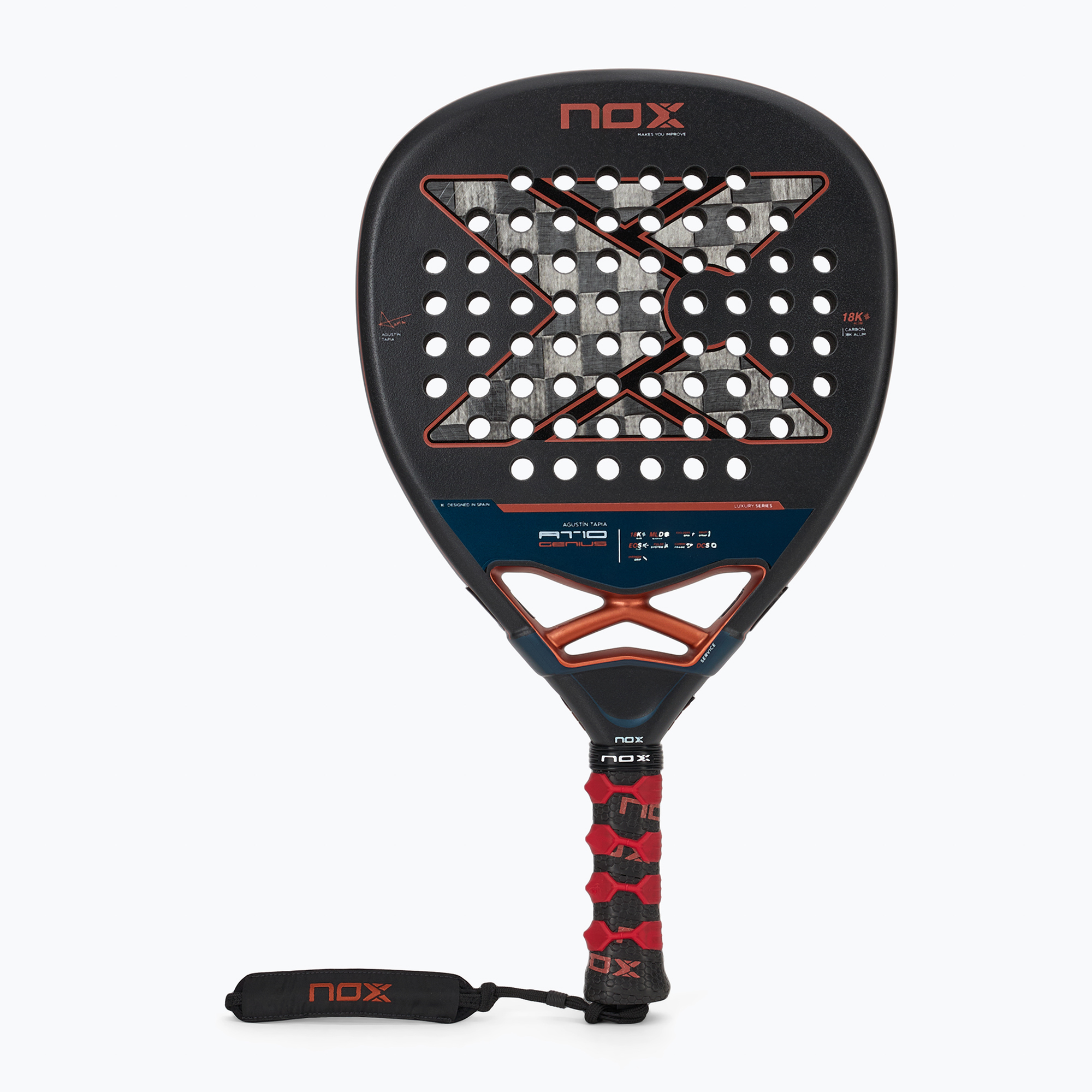 Paddle racket NOX AT10 Genius Attack 18K Alum By Agustin Tapia
