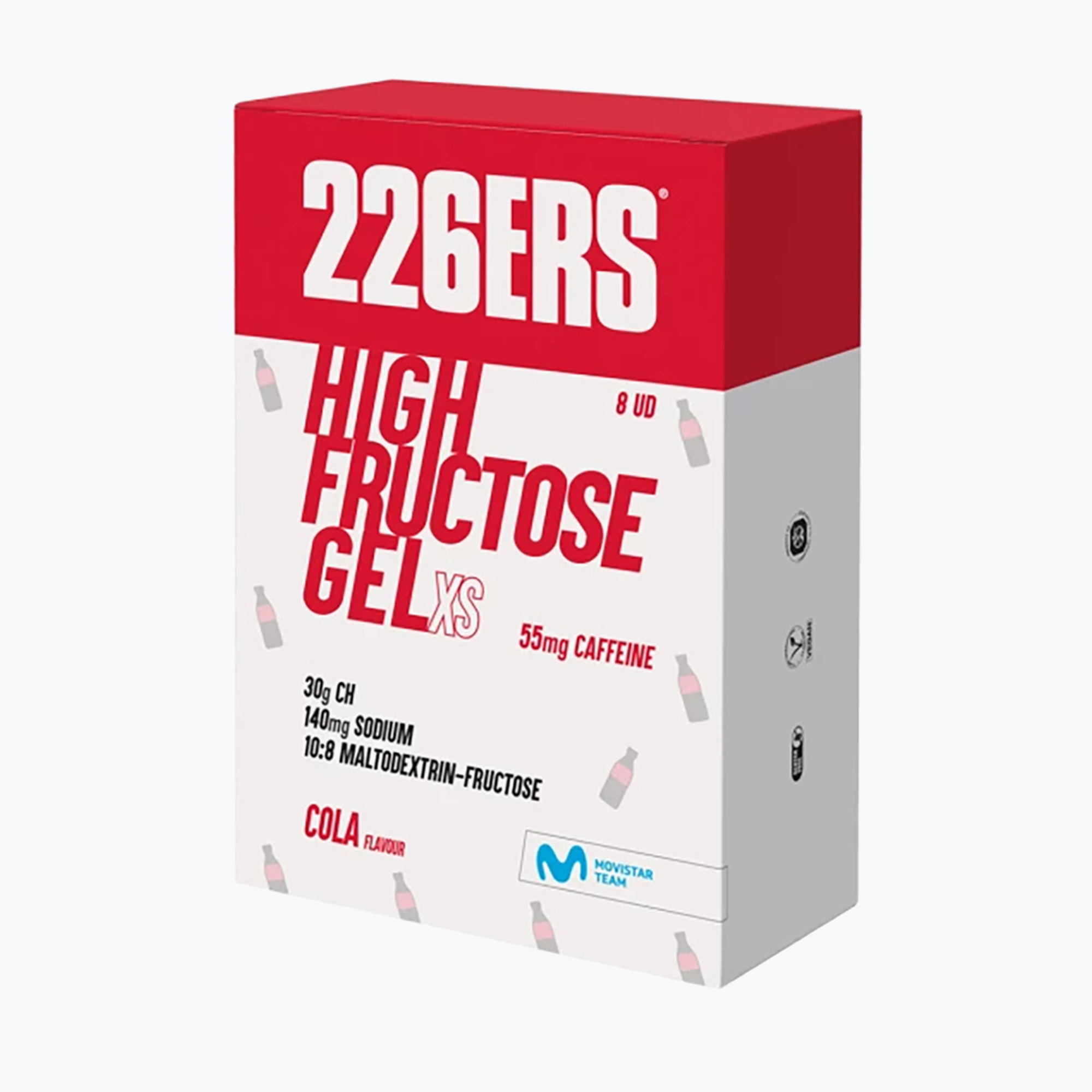Energetický gél 226ERS High Fructose Gel XS 8 x 44 g caffeine 55mg cola