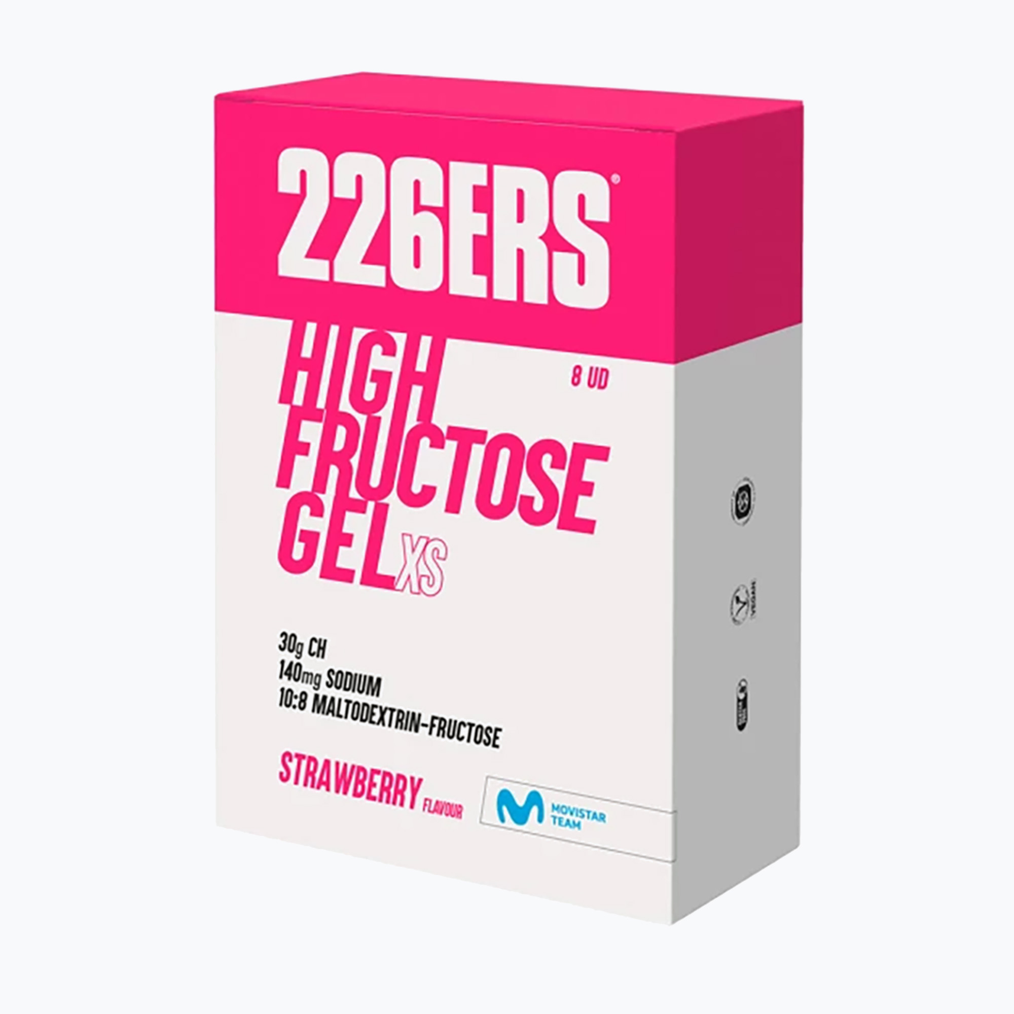 Energetický gél 226ERS High Fructose Gel XS 8 x 44 g strawberry (High Fructose Gel XS 2149)