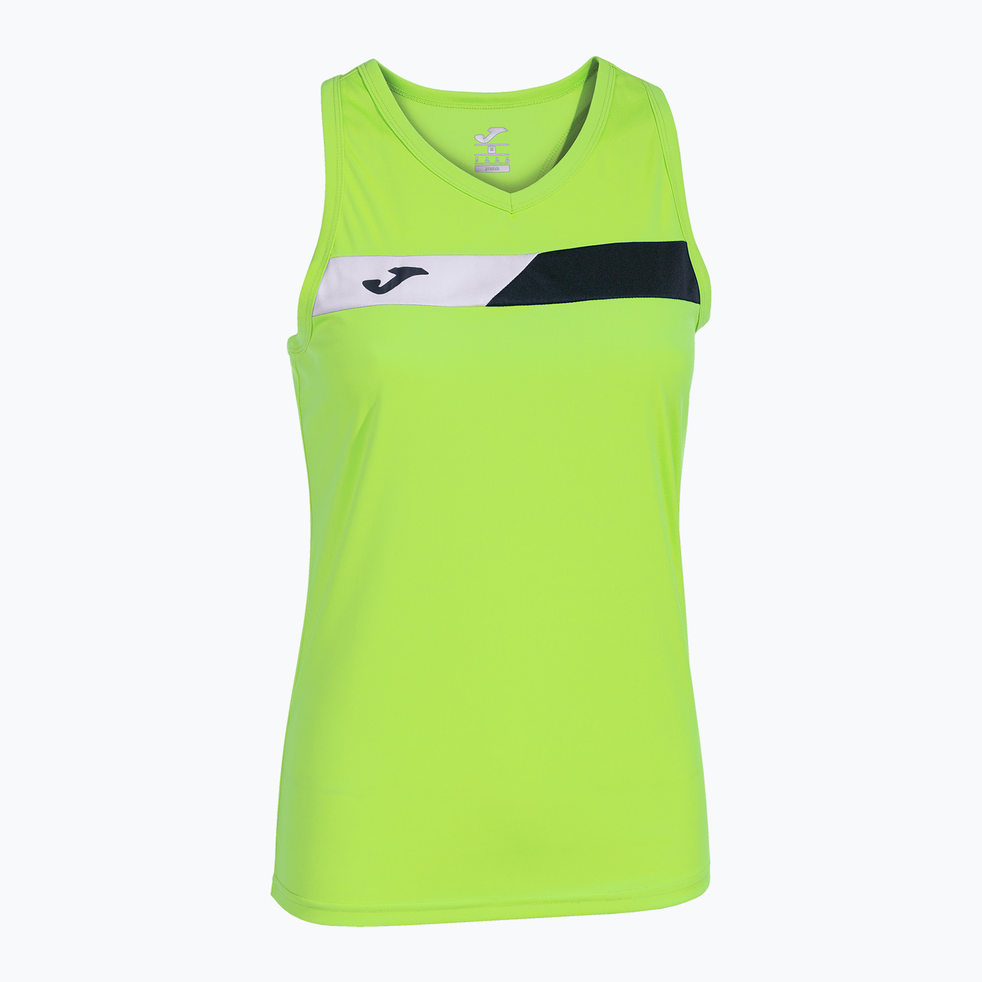 Women's tennis tank top Joma Court Sleeveless lime/black (L)