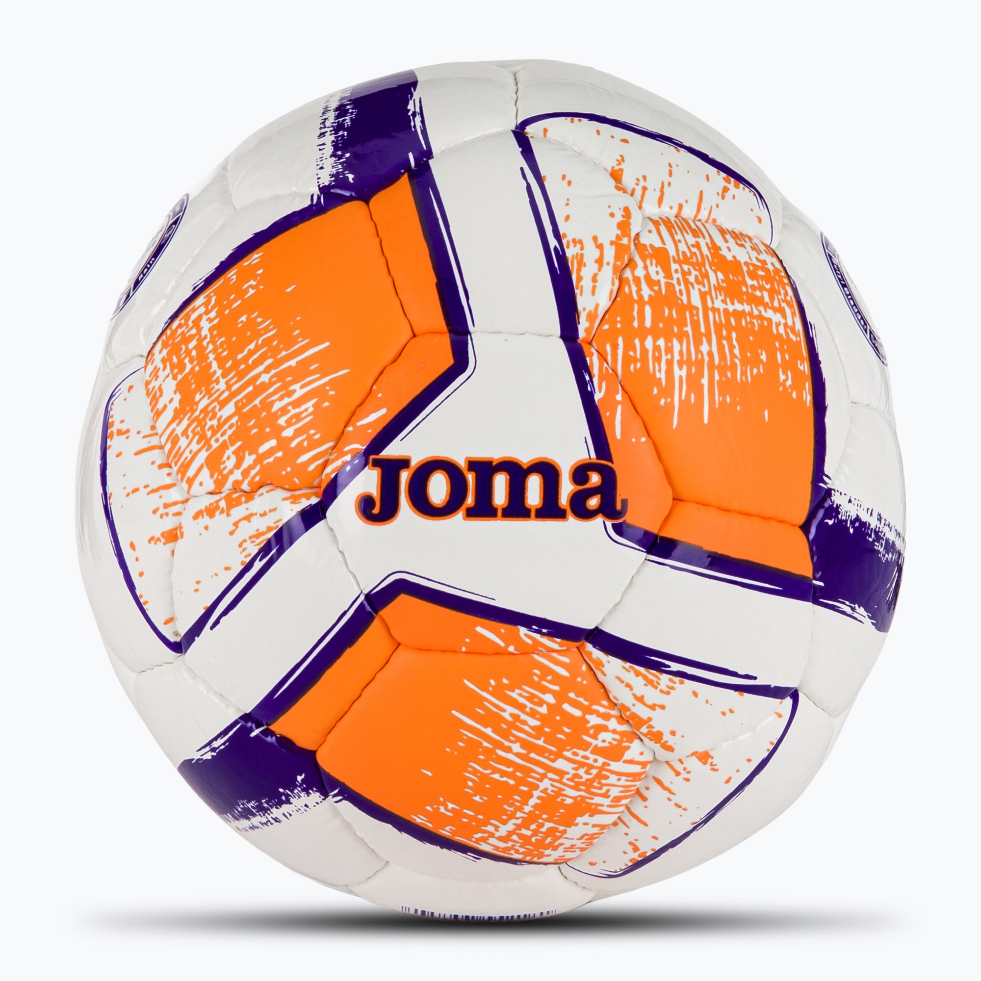 Minge de fotbal Joma Dali II white/fluor orange/purple mărime 3