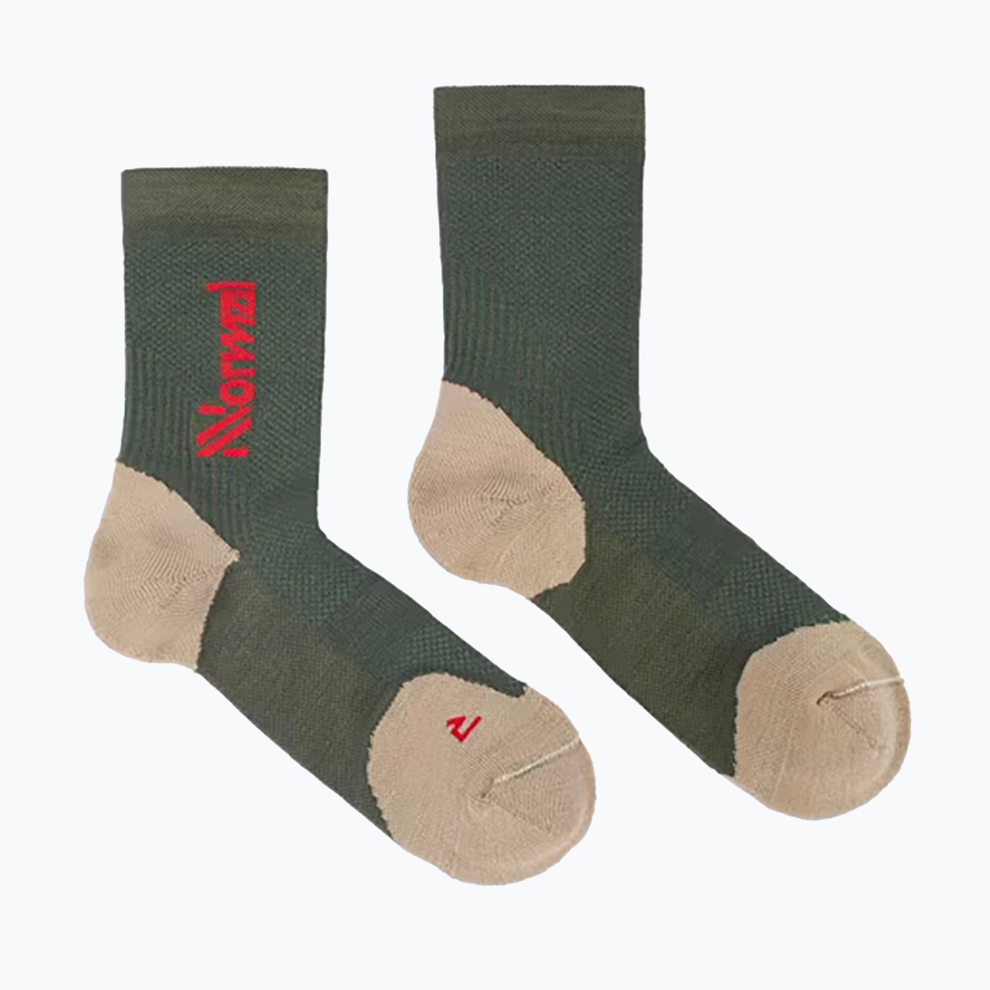 Calzini da corsa NNormal Merino verdi (M) (Merino N2AMS02)