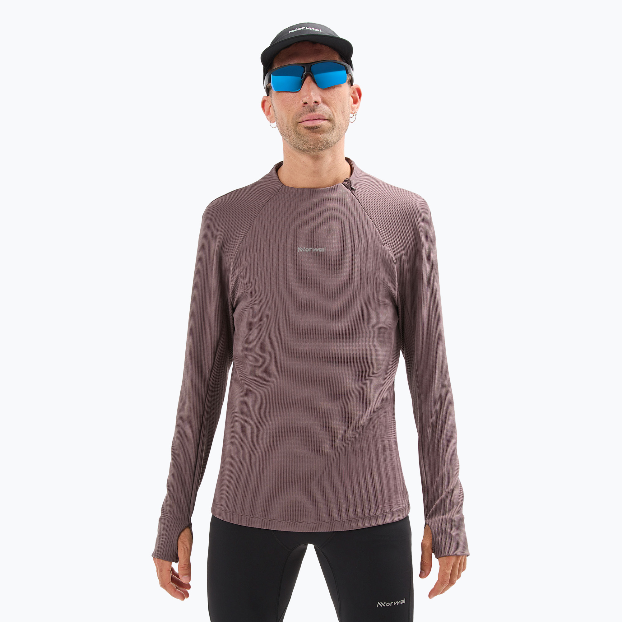 Longsleeve do biegania męski NNormal Trail purple 
