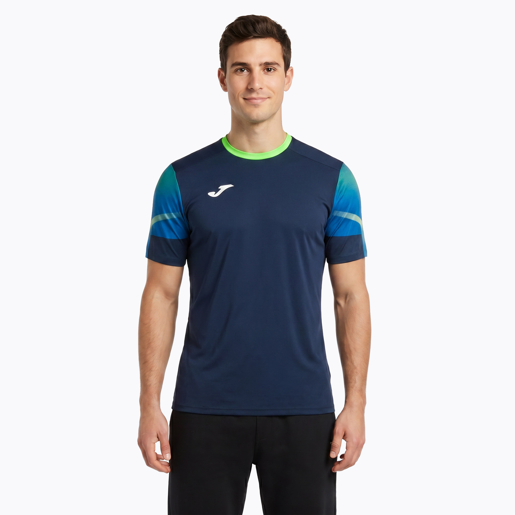 Мъжка тениска за бягане Joma Elite XI navy/fluor green