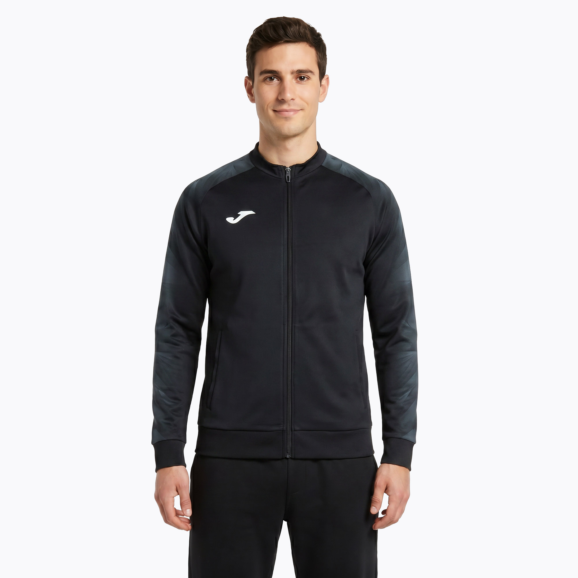 Bluza do biegania męska Joma Elite XI Full Zip black/anthracite