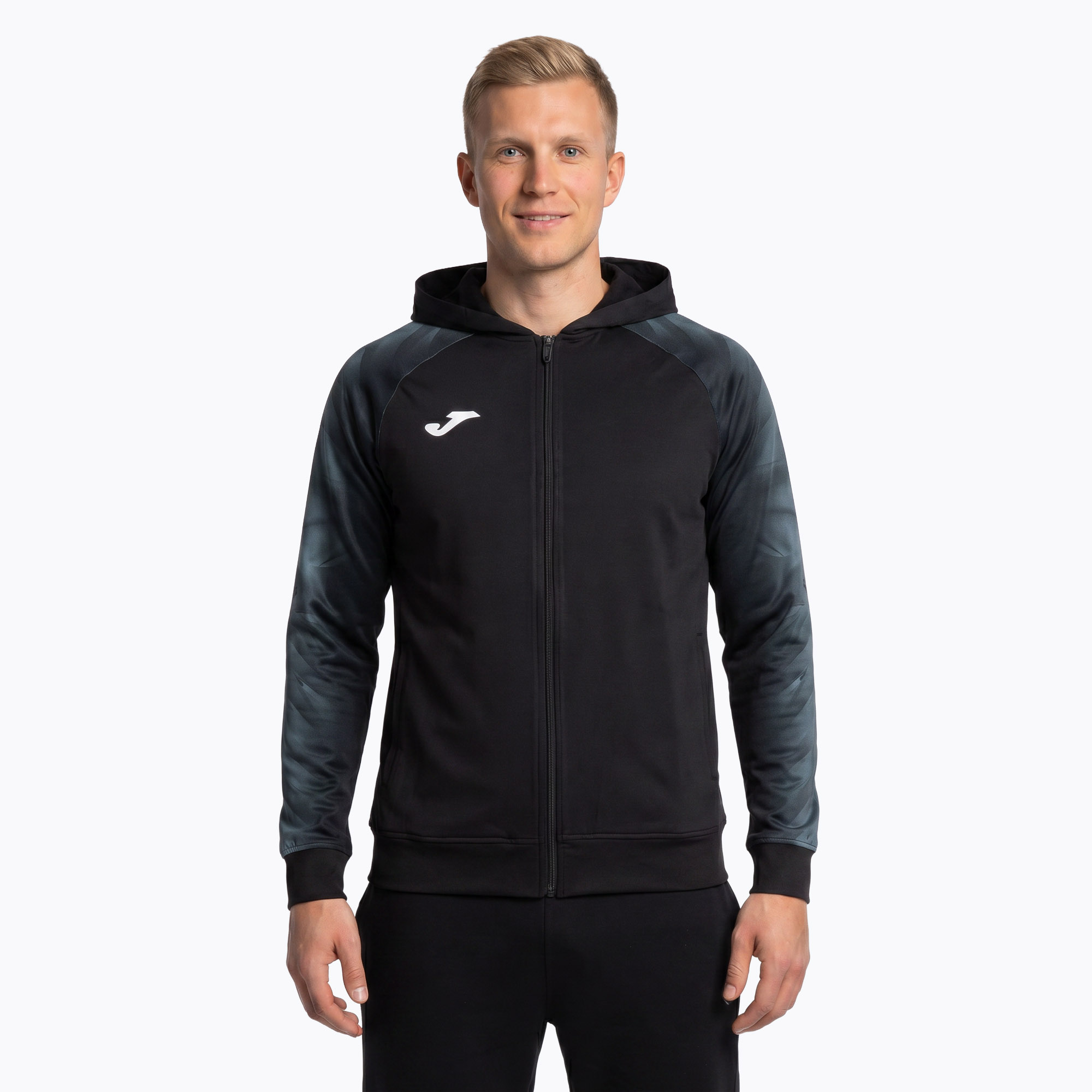 Мъжки суитшърт за бягане Joma Elite XI Hoodie black/anthracite