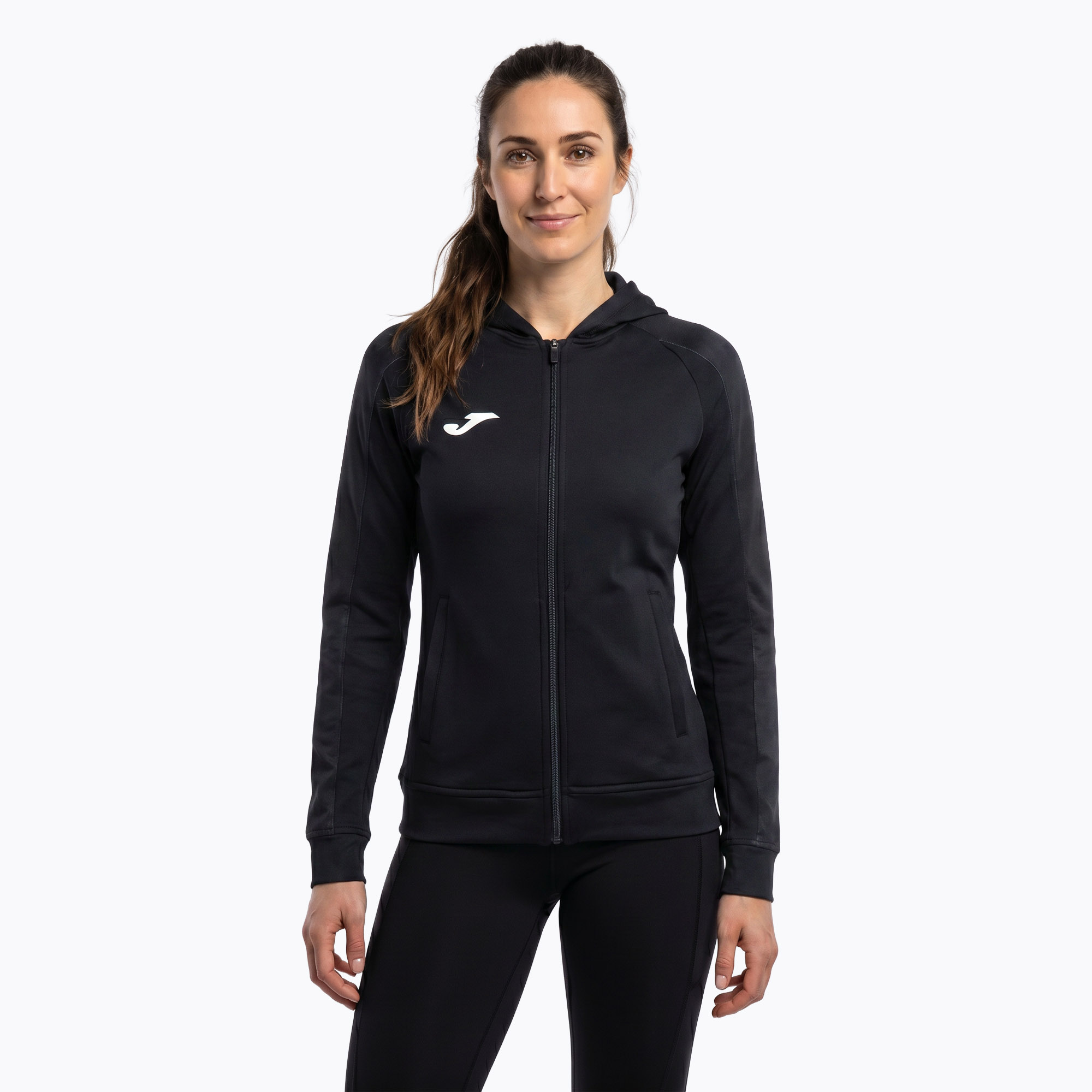 Bluza do biegania damska Joma Elite XI Hoodie black/anthracite