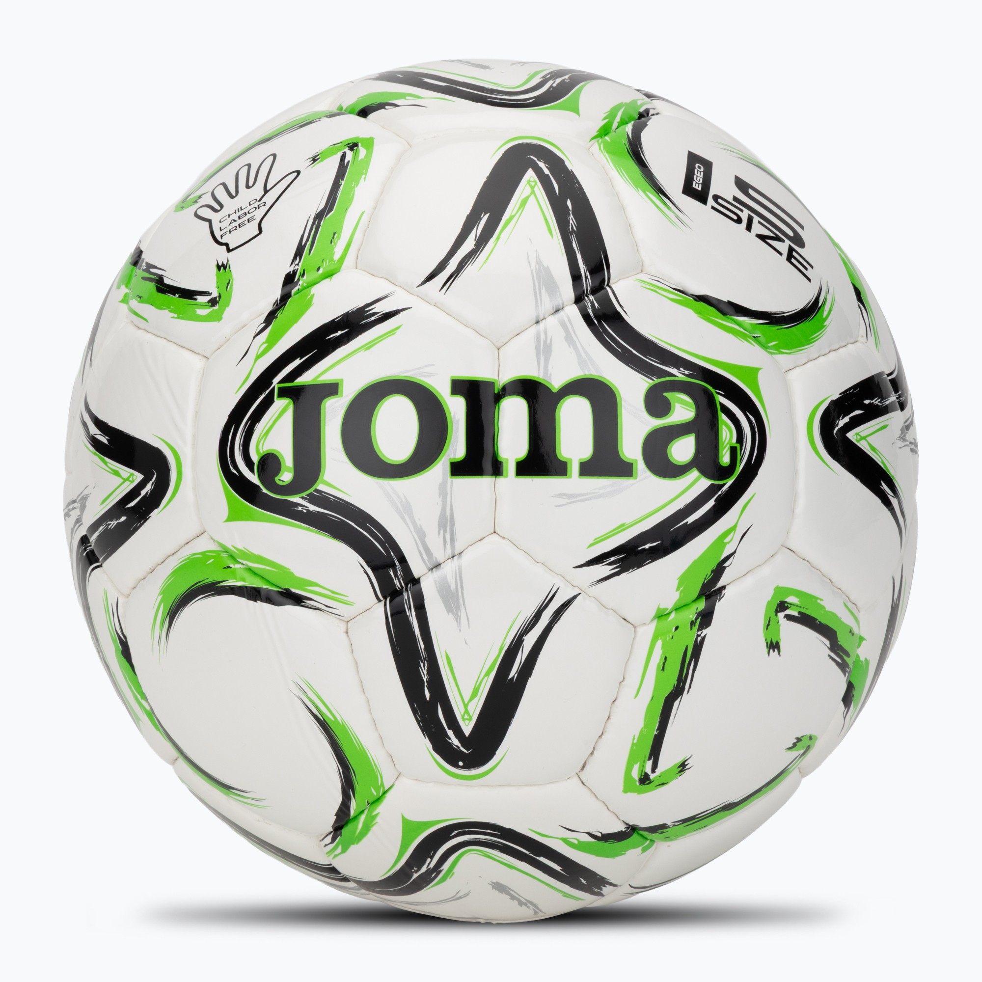 Minge de fotbal Joma Egeo II black/fluor green mărimea 5