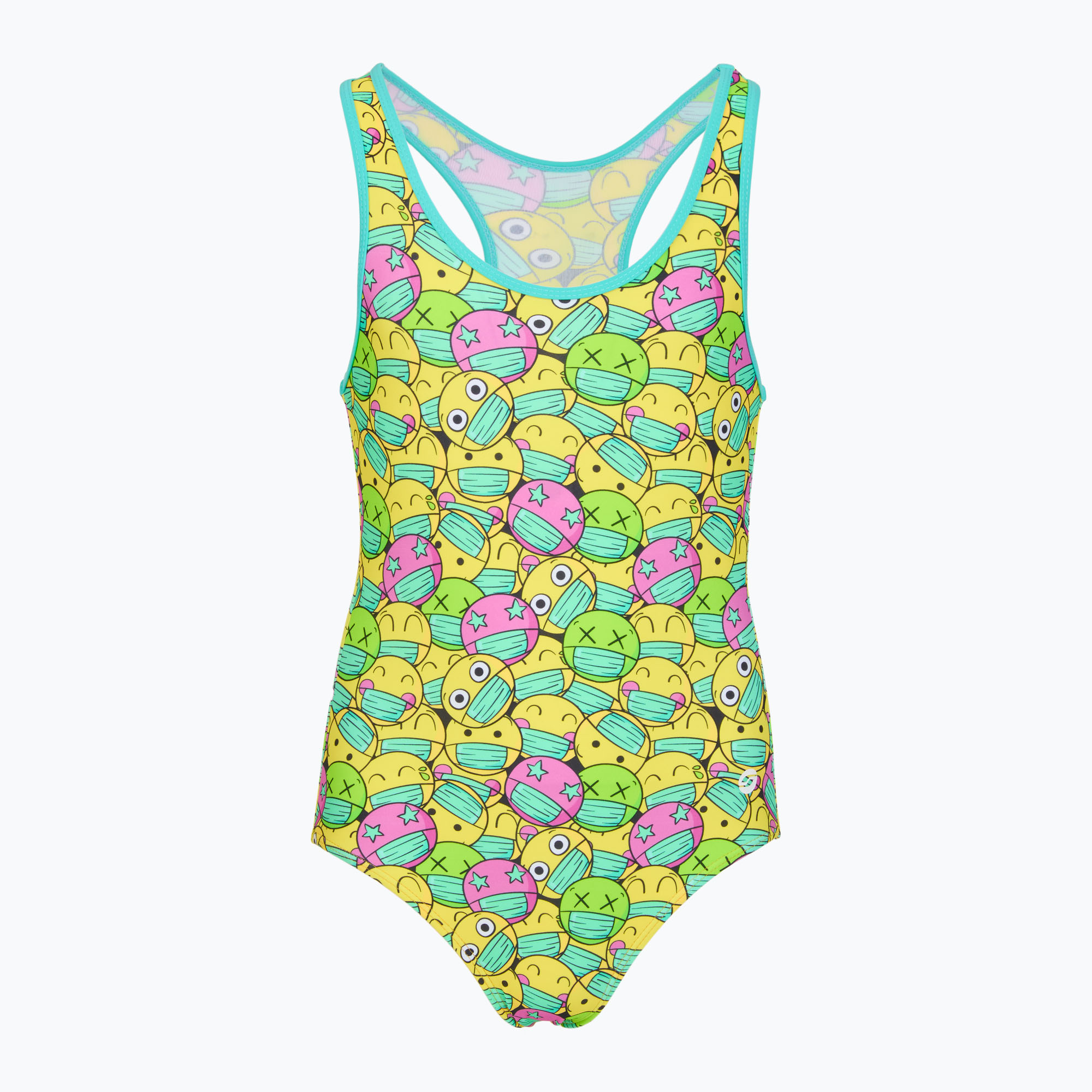 Детски цял бански костюм RAS Face Classic Back multicolour