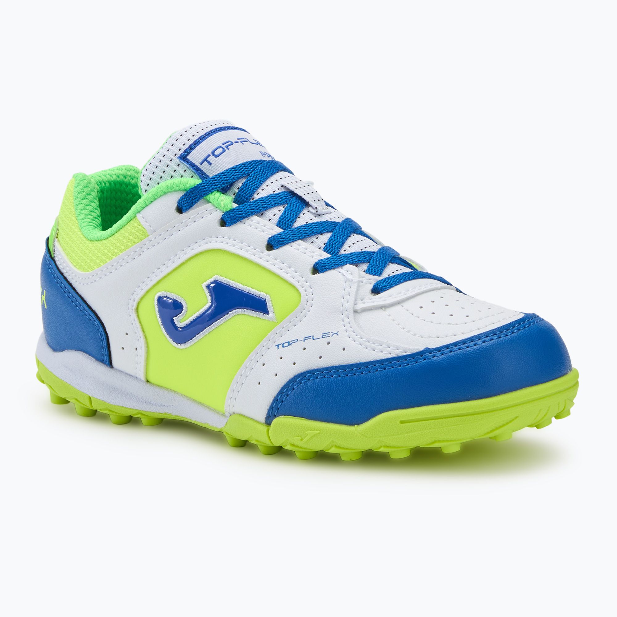 Buty piłkarskie dziecięce Joma Top Flex TF white/royal blue 