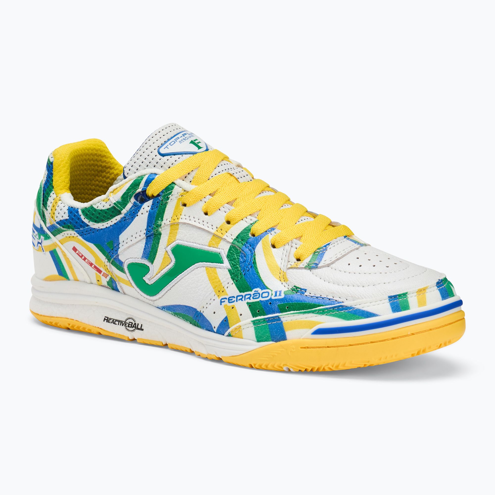 Buty piłkarskie męskie Joma Top Flex IN white/green 