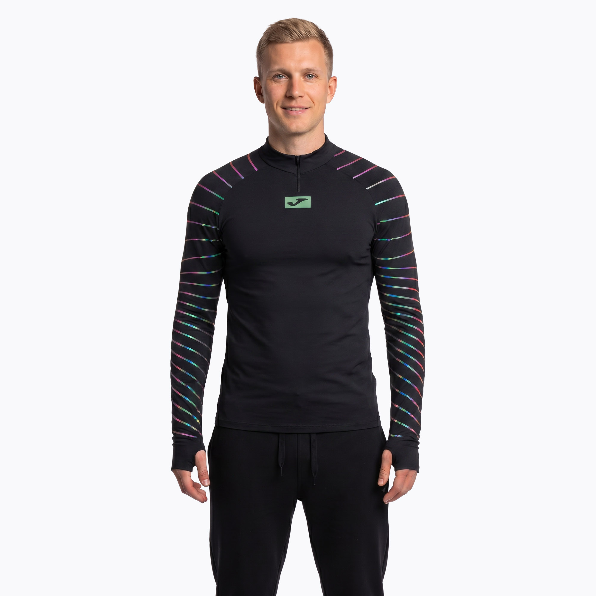 Мъжки ръкав Joma R-Night за бягане с дълъг ръкав черен