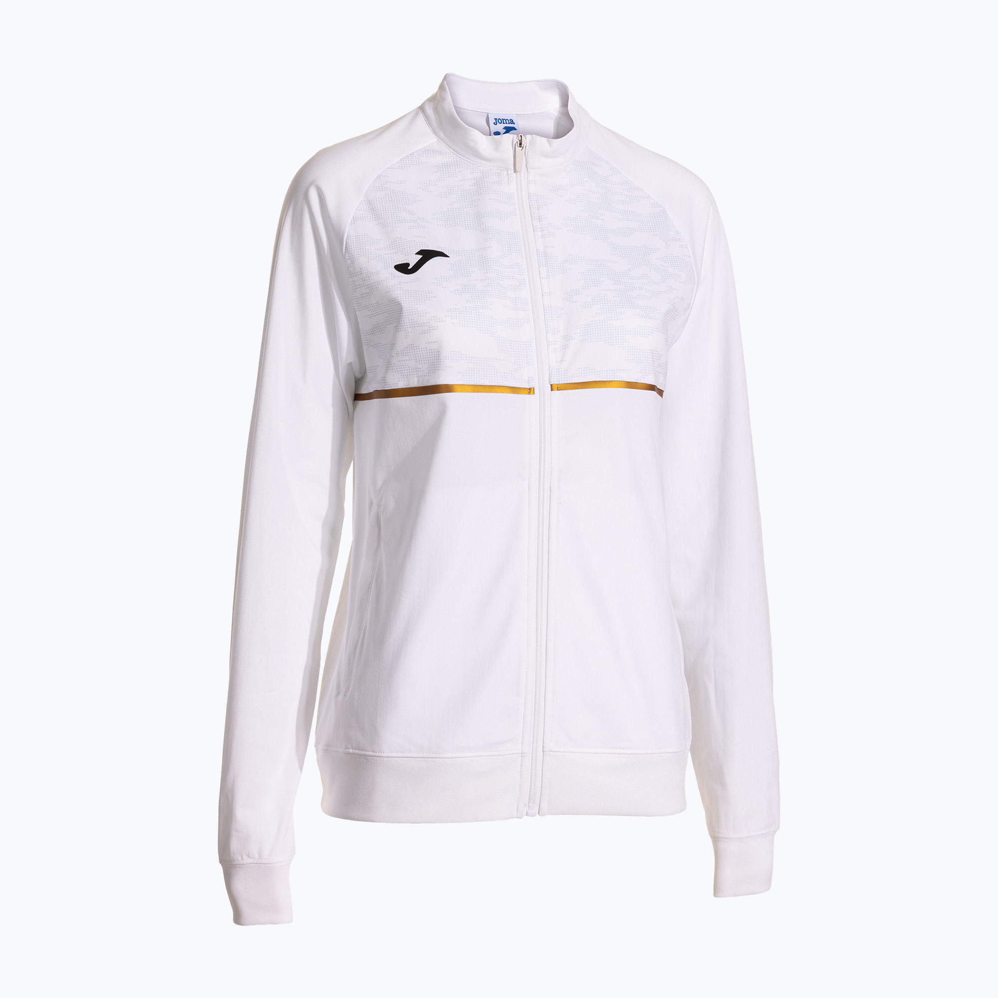 Bluza do biegania damska Joma Record III Full Zip white 