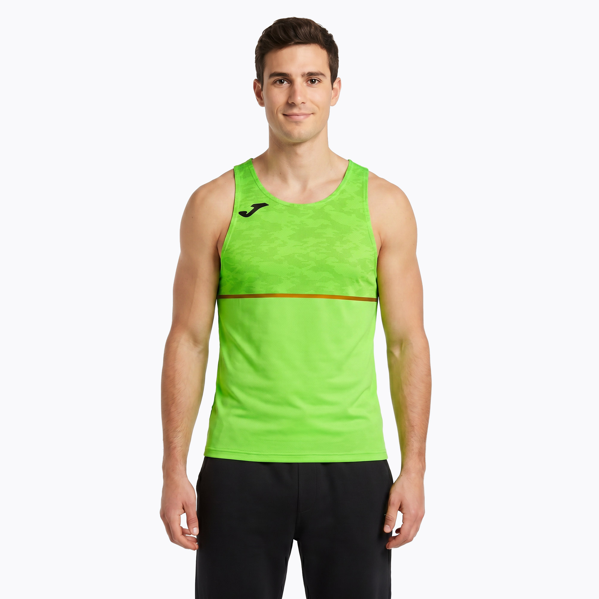 Мъжка тениска за бягане Joma Record III fluor green