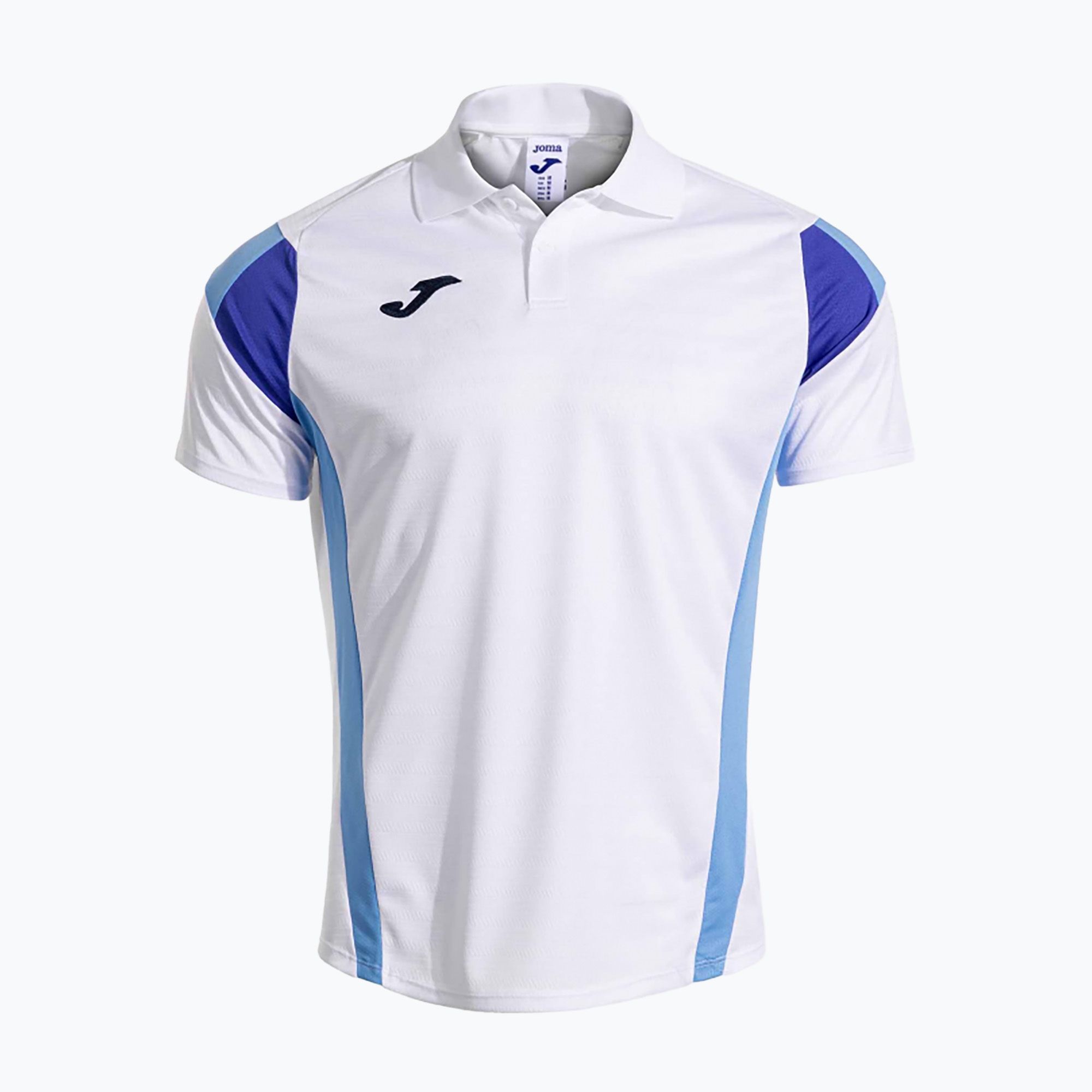 Koszulka tenisowa męska Joma Montreal white/sky blue 