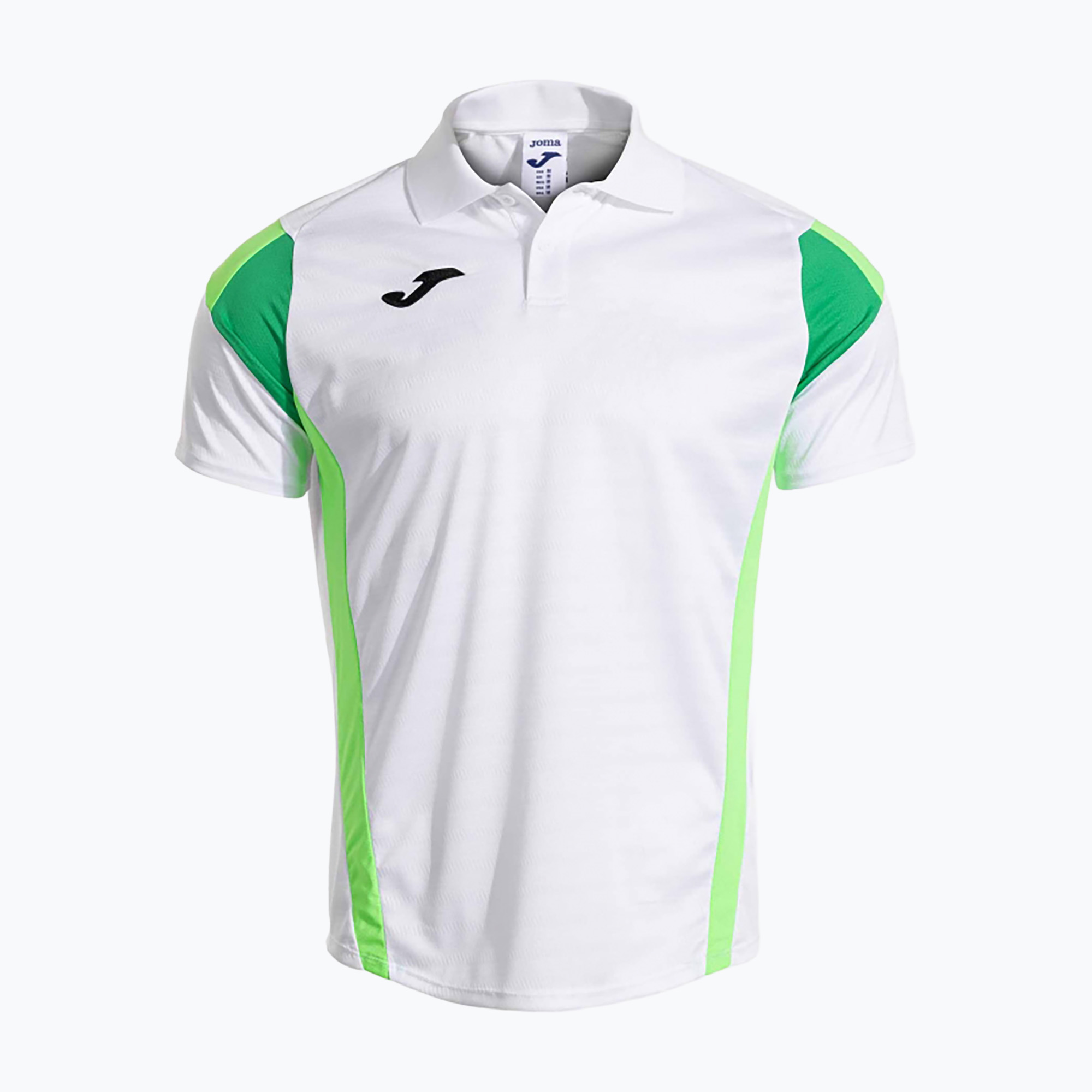 Koszulka tenisowa męska Joma Montreal white/fluor green 
