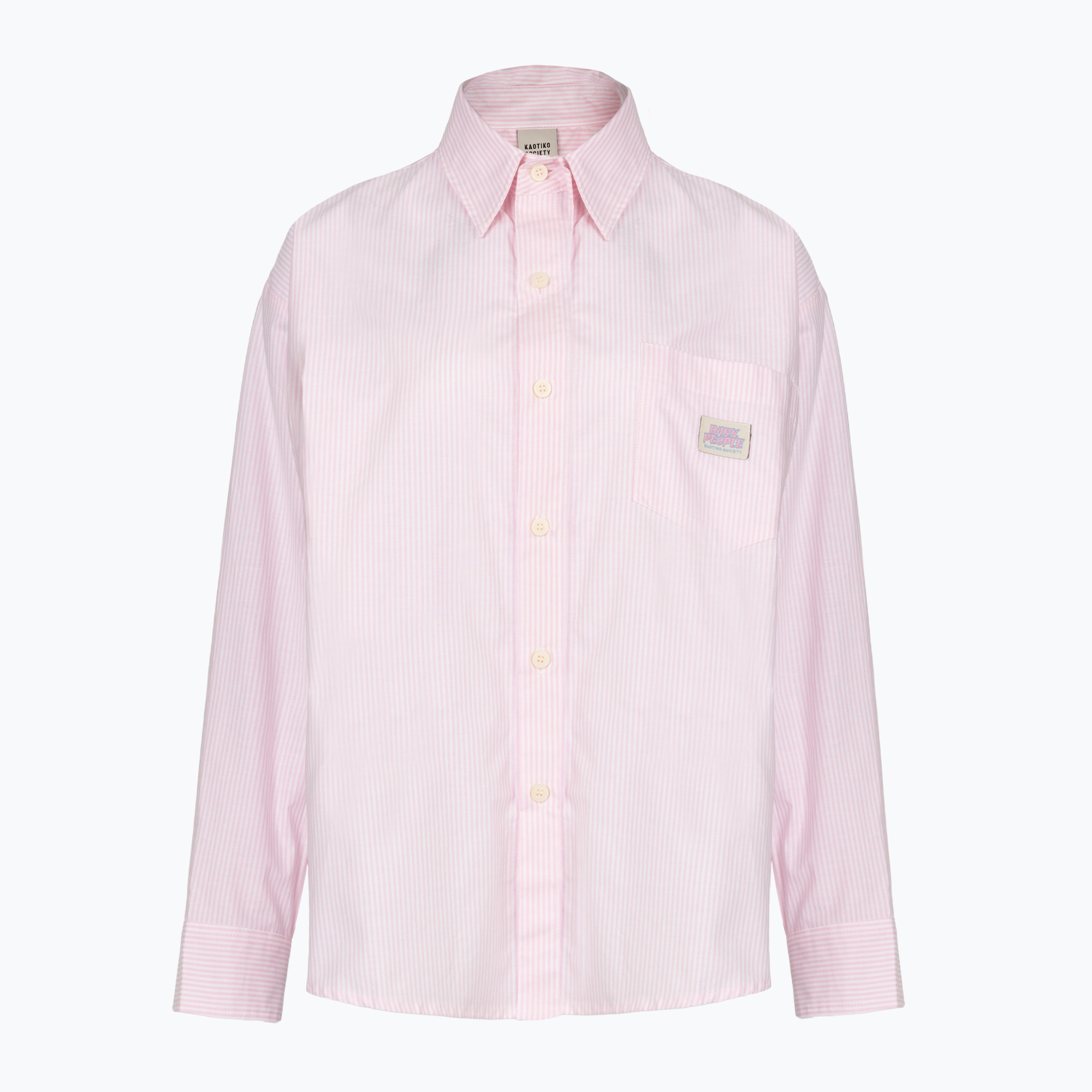 Dámska košeľa Kaotiko Stripes Dark People pink / white