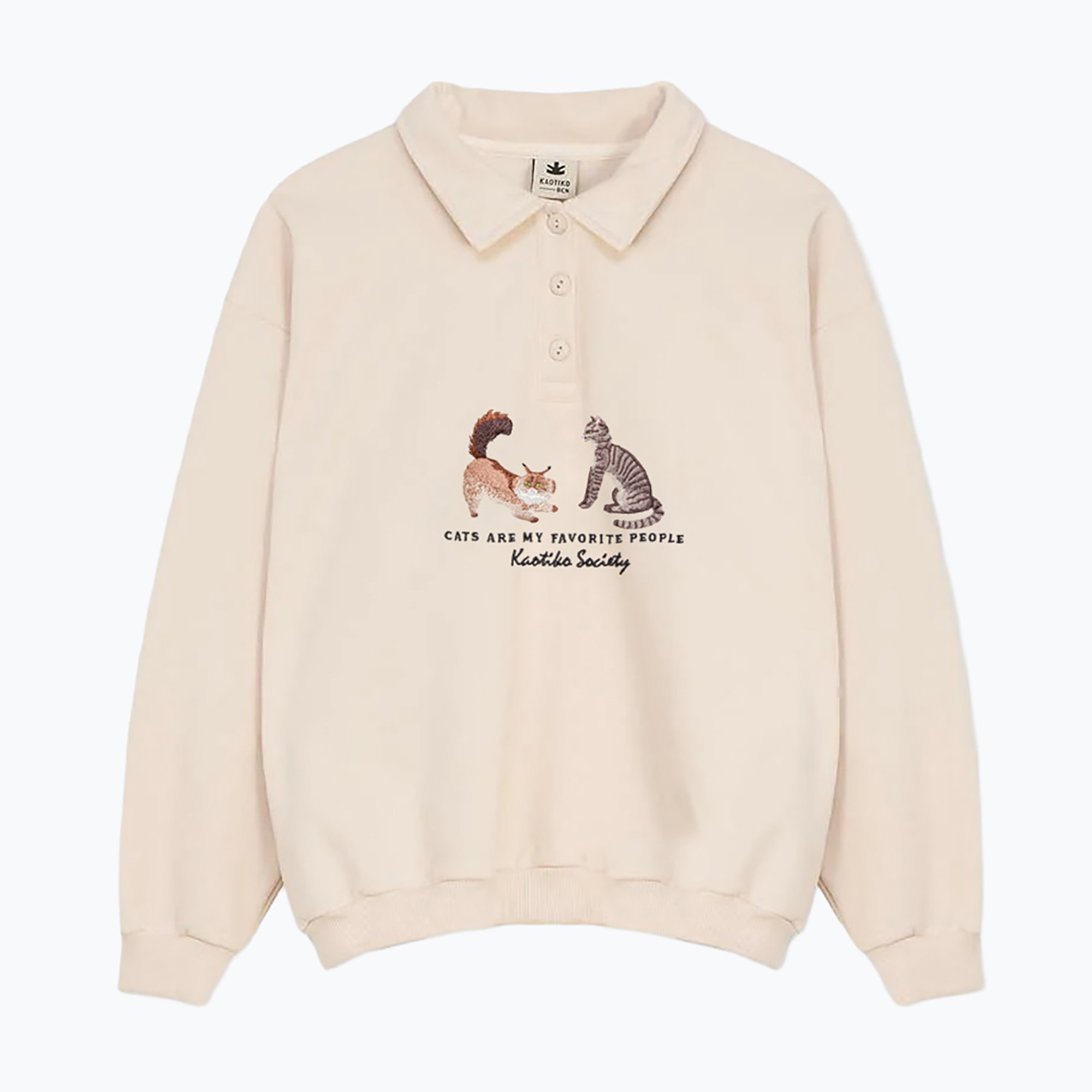 Bluza damska Kaotiko Cats ivory 