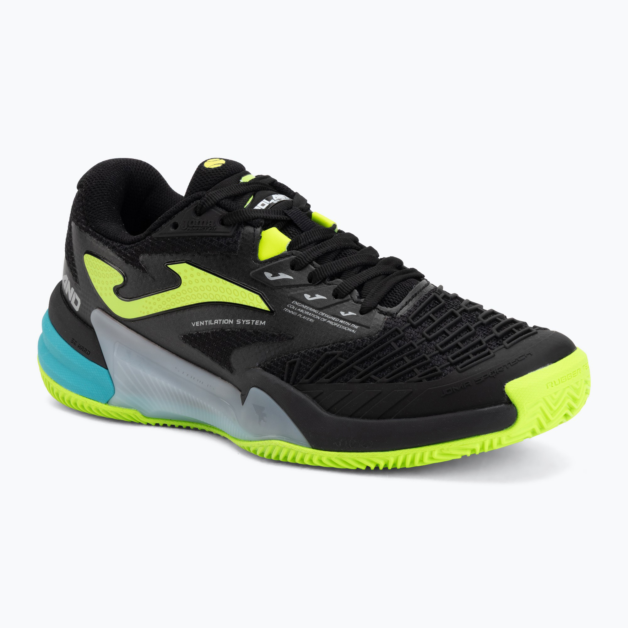 Buty do tenisa męskie Joma Roland C black/fluor yellow 