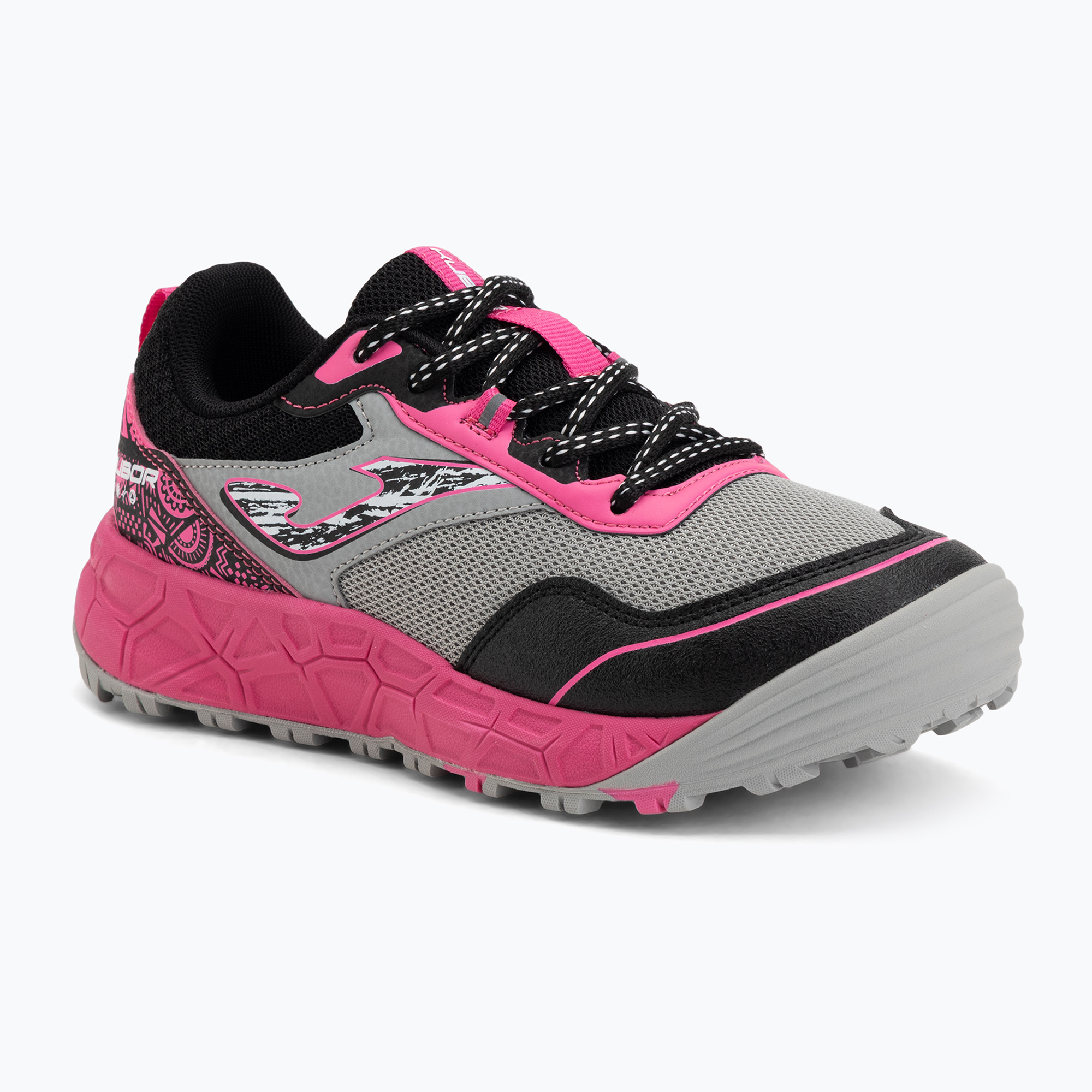 Детски обувки за бягане Joma Kubor Jr gray/fuchsia