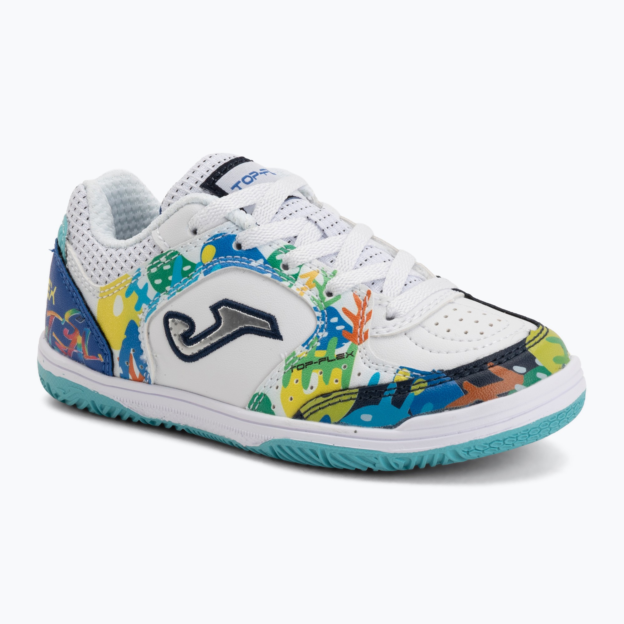 Детски футболни обувки Joma Top Flex Jr IN white