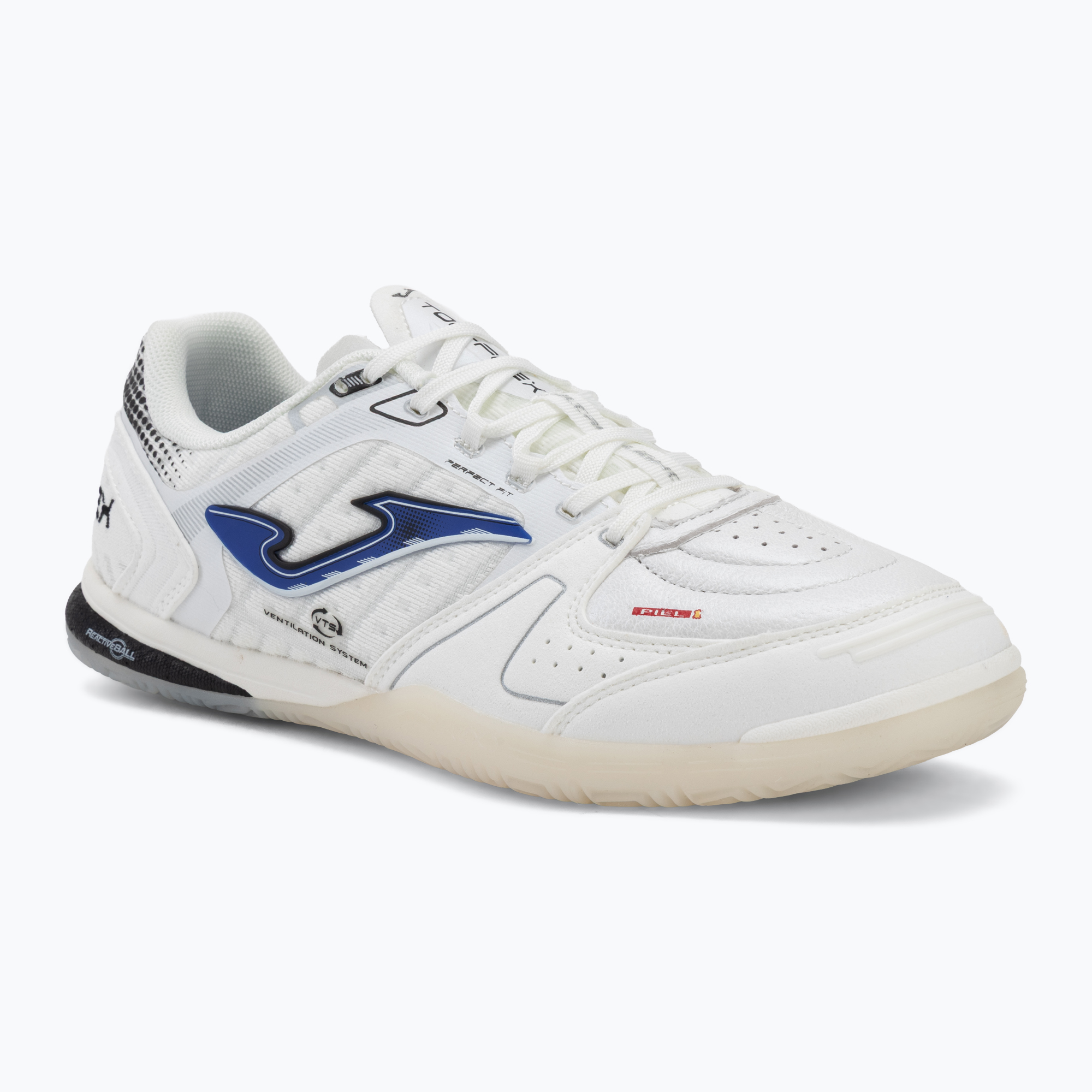Мъжки футболни обувки Joma Top Flex Ultralight Indoor white/royal blue