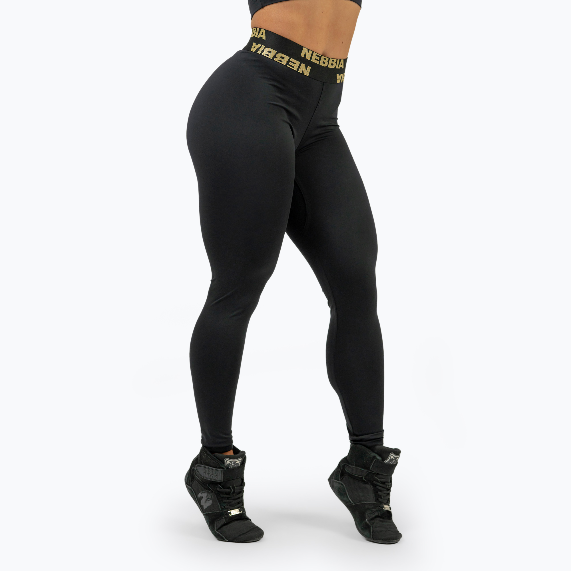 Legginsy damskie NEBBIA Perform Intense black/gold 