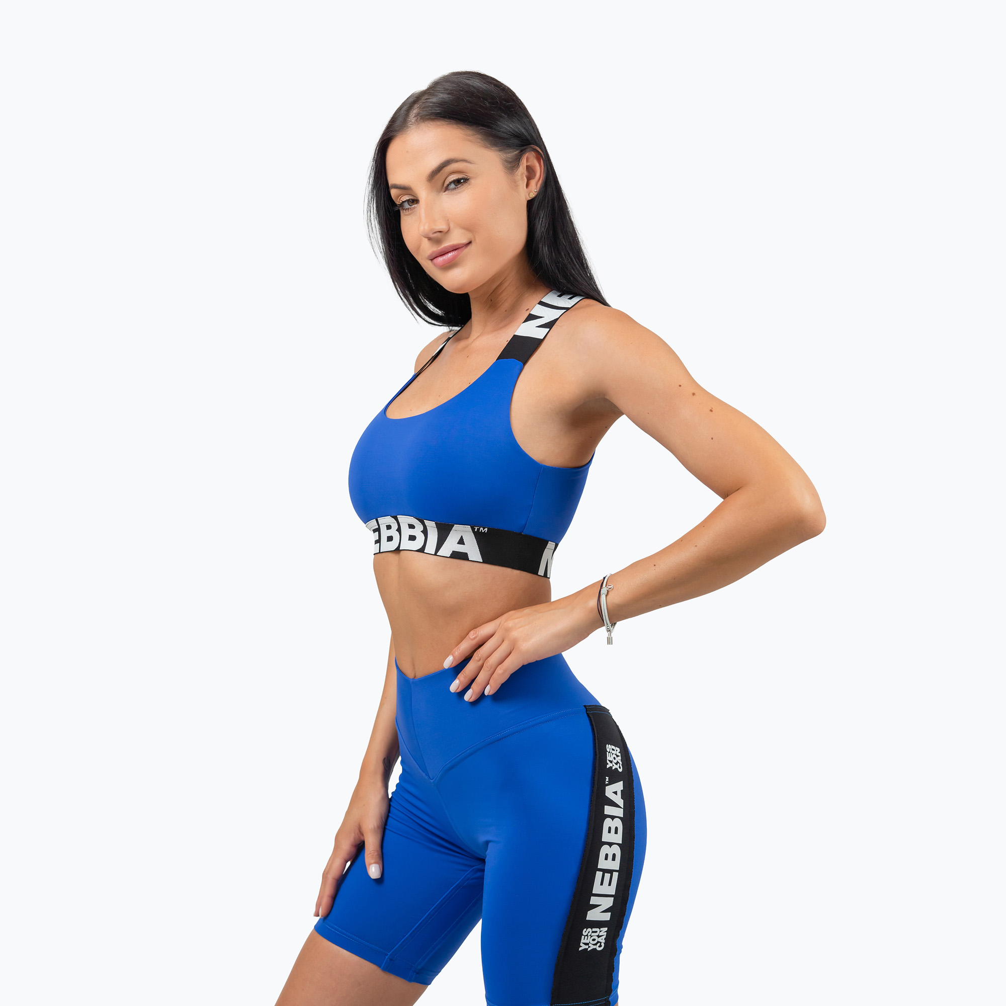 Biustonosz treningowy NEBBIA Iconic blue 