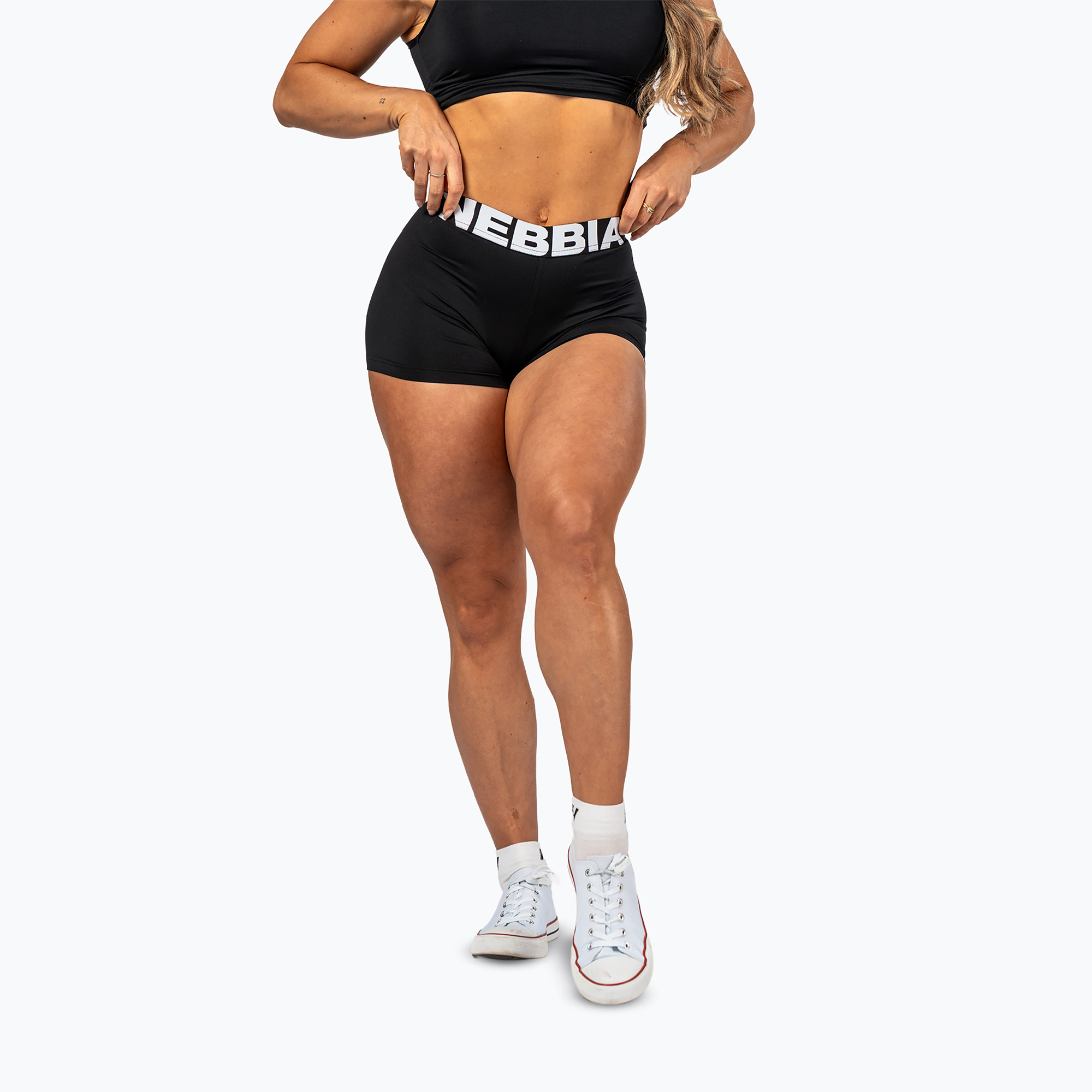 Spodenki treningowe damskie NEBBIA Glute Pump black 
