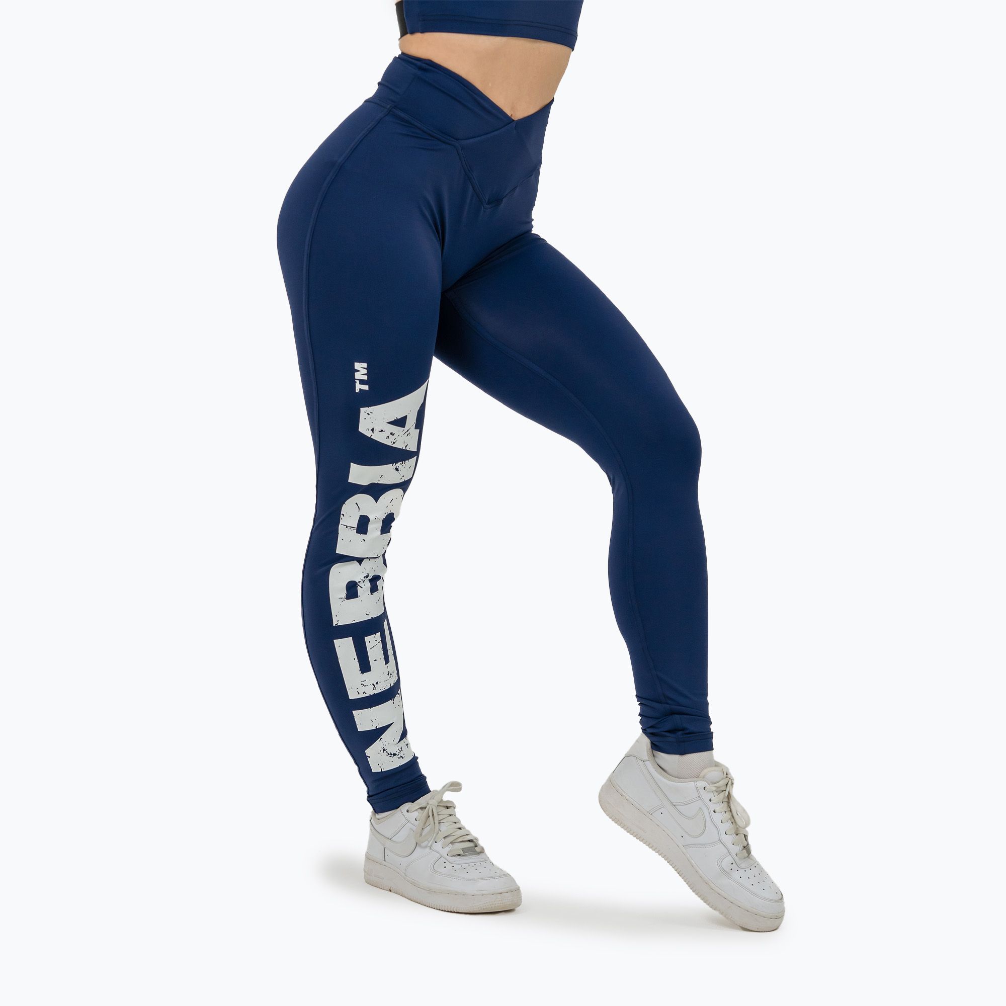 Legginsy treningowe damskie NEBBIA Glute Check High Waisted dark blue 