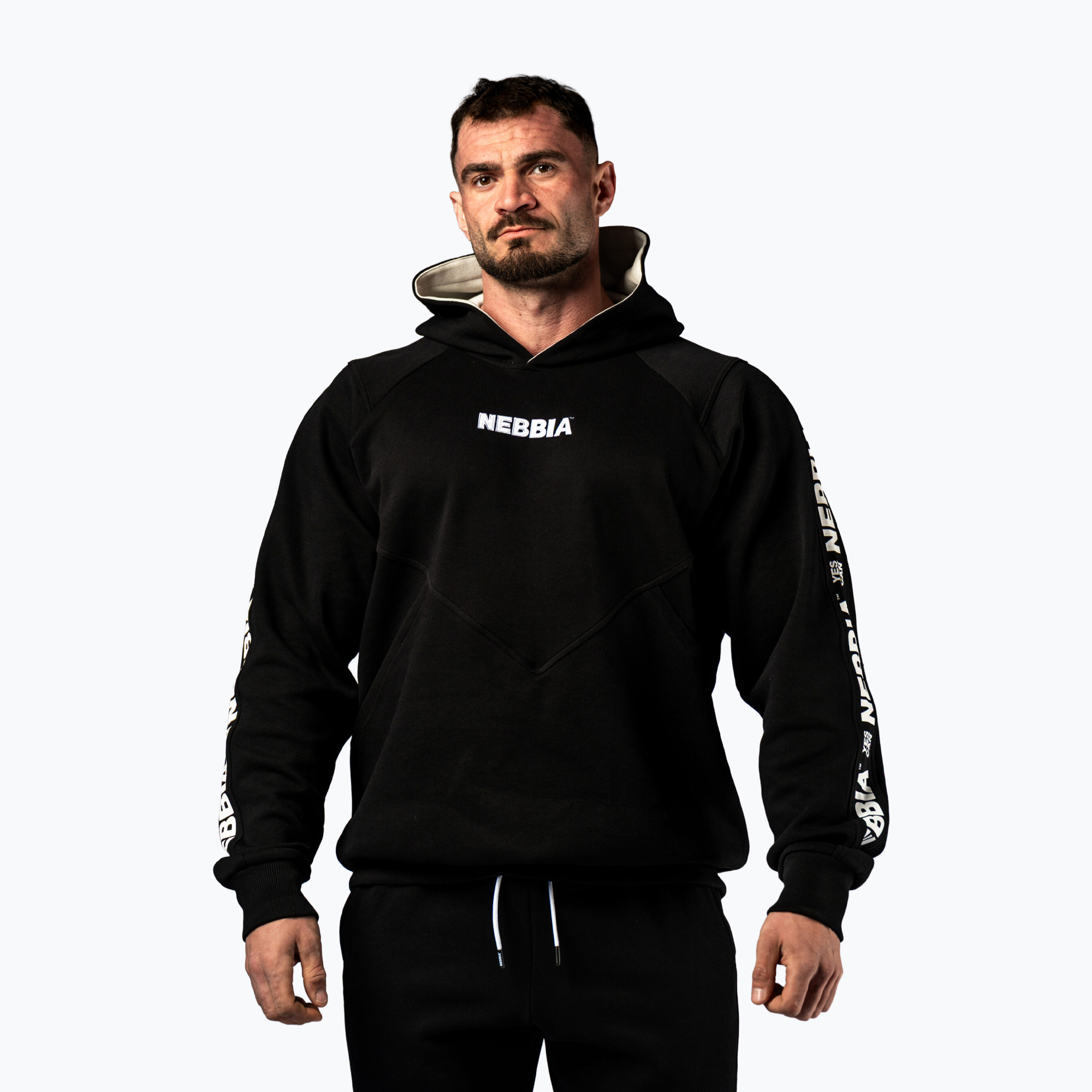 Bluza męska NEBBIA Hero Hoodie black 