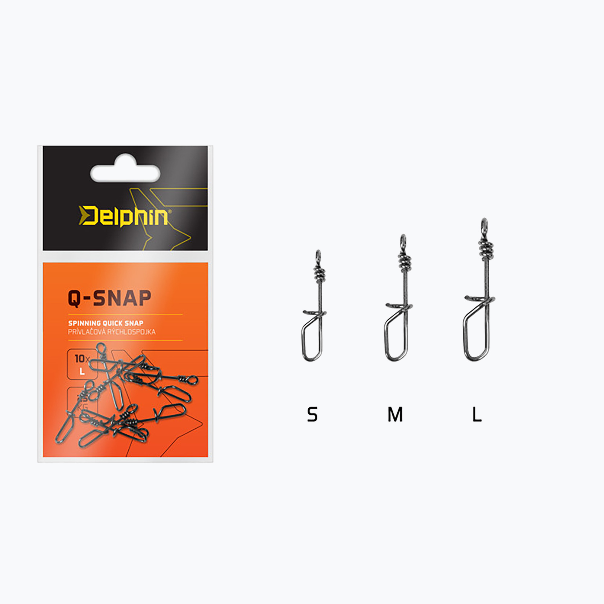 Delphin Q-Snap pörgős gyorskioldó 10 db ezüst 101000446 (Q-Snap 101000448)