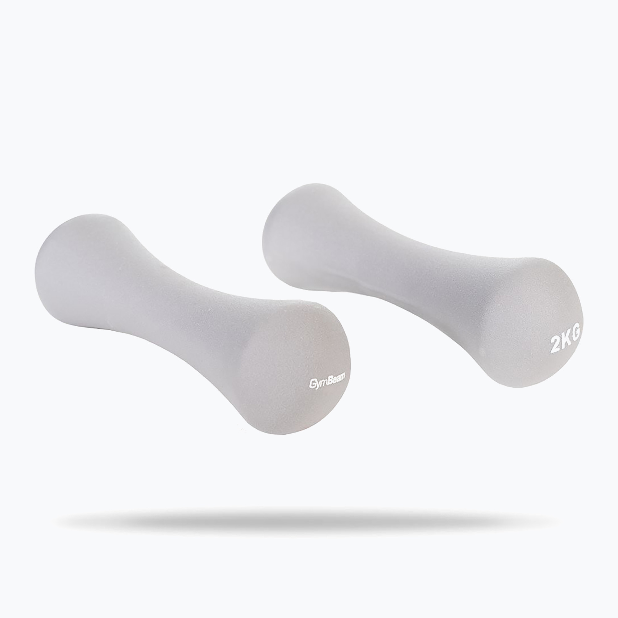 Gantere GymBeam Neoprene Dumbbells 2 x 2 kg grey