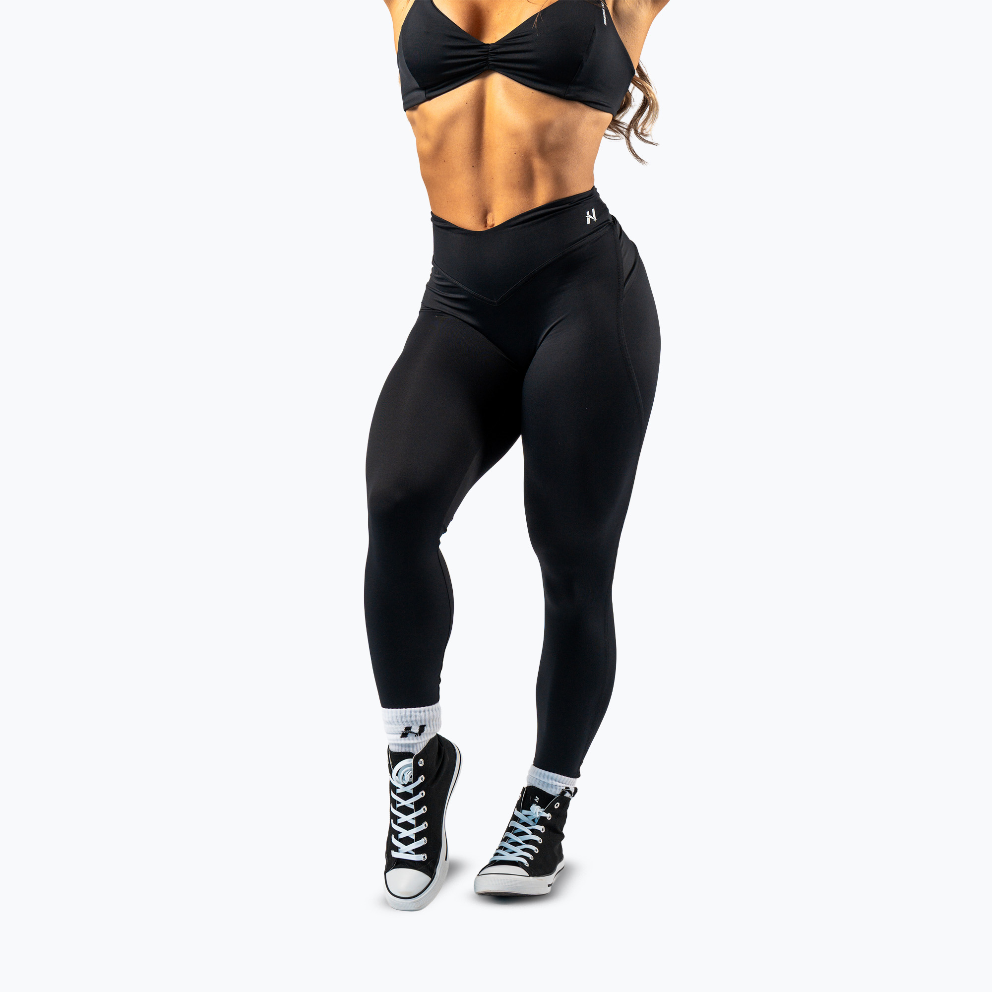 Legginsy treningowe damskie NEBBIA Strong Beauty black 