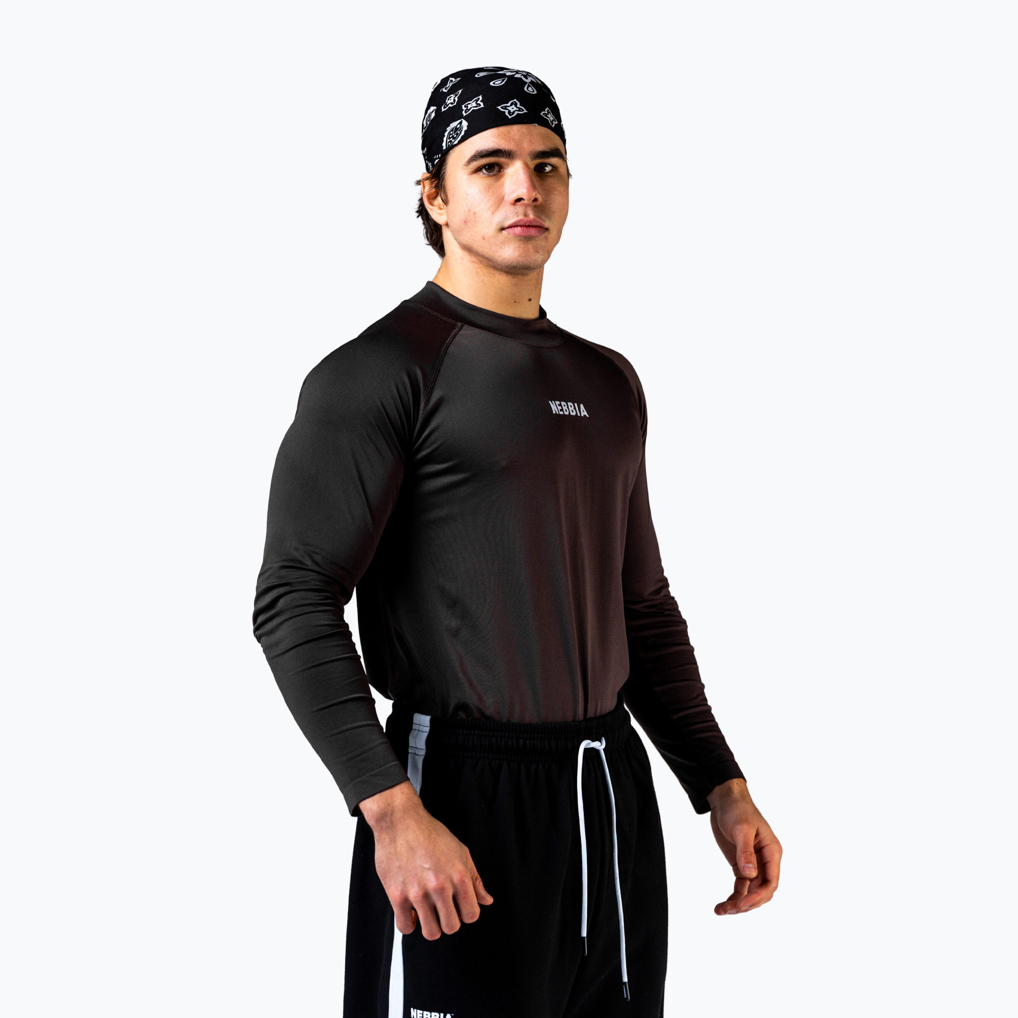 Longsleeve treningowy męski NEBBIA Power black