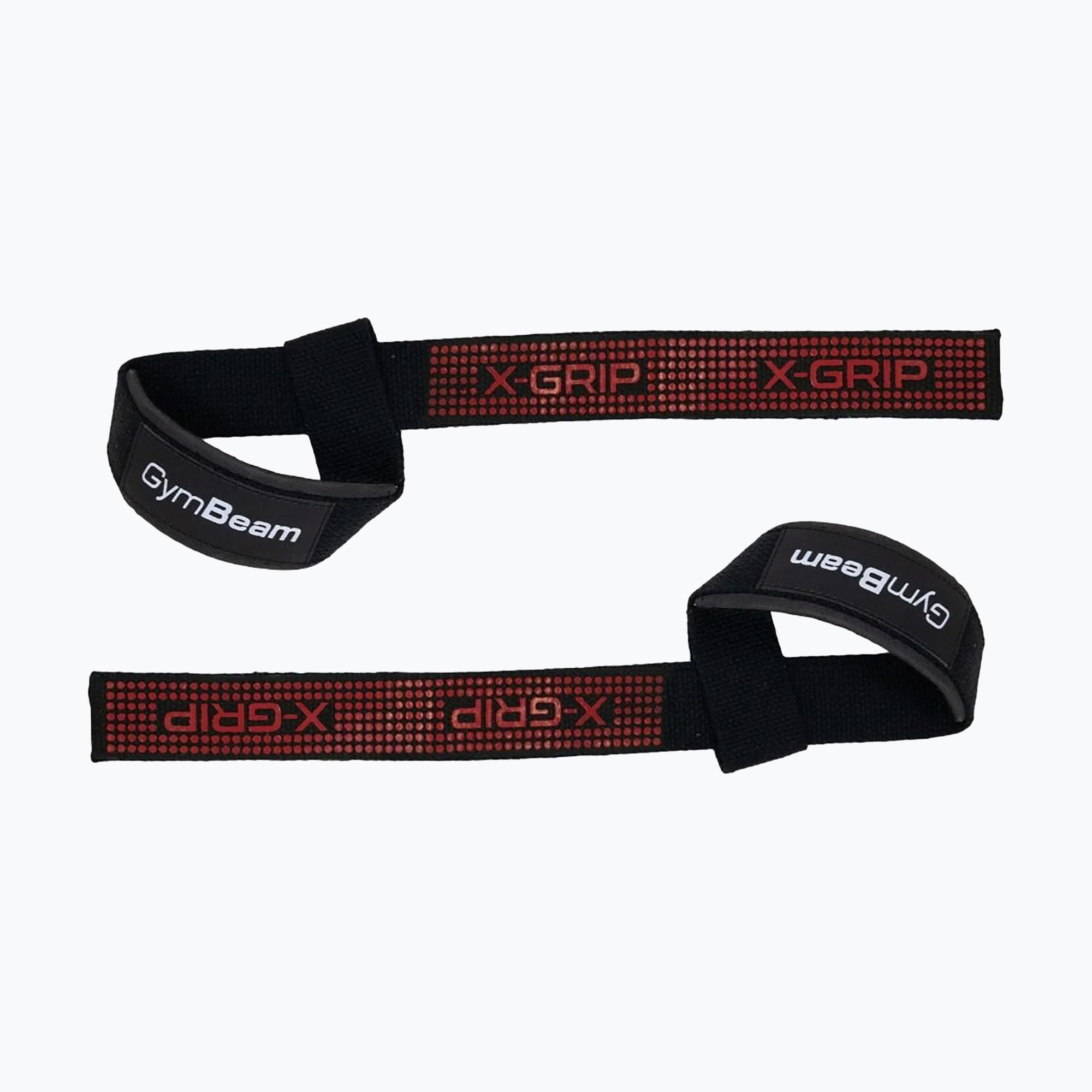 Súlyemelő hevederek GymBeam X-Grip black/red (X-Grip 4479)