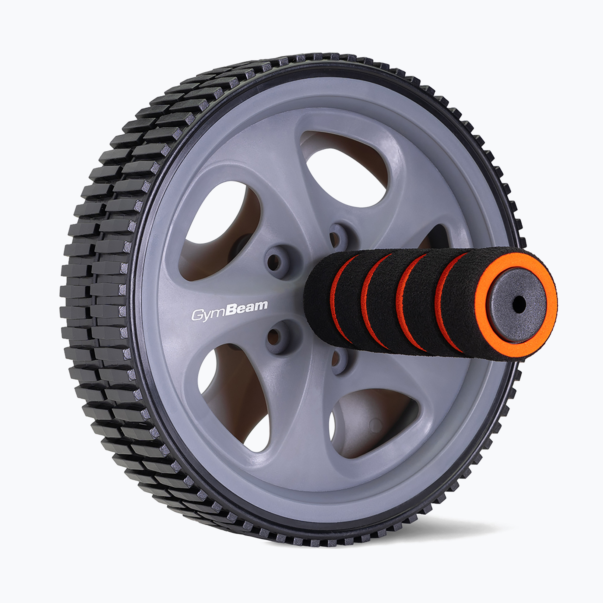 Колело за упражнения GymBeam Ab Wheel black/grey/orange