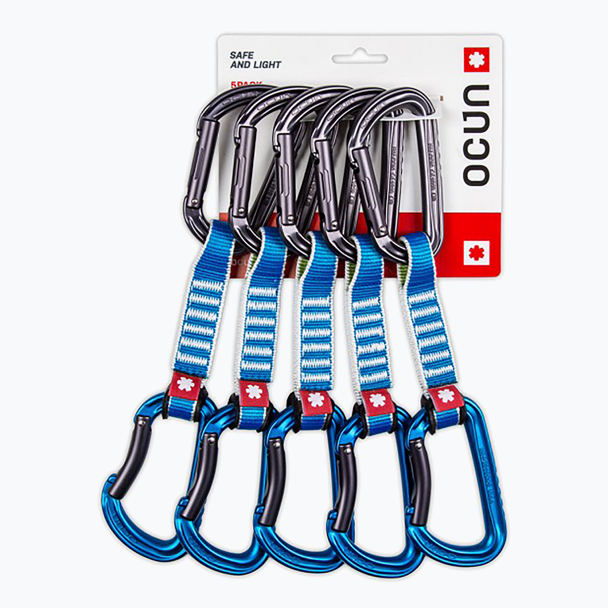 Ekspres wspinaczkowy Ocun Falcon QD Zoom PA 12 cm 5 szt. blue 