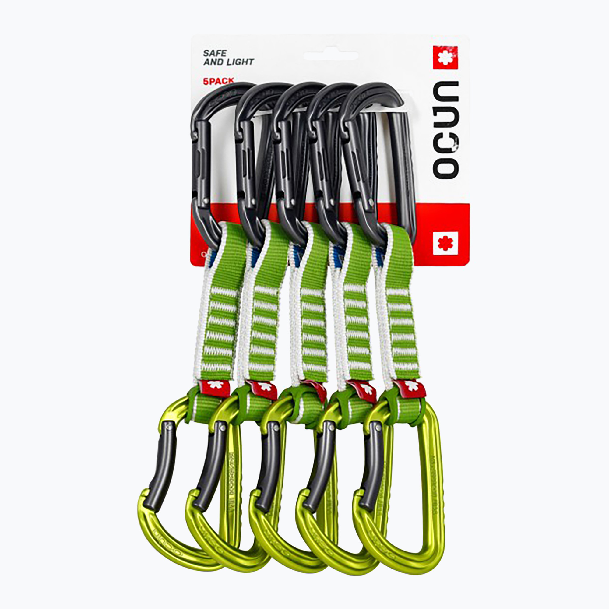 Ekspres wspinaczkowy Ocun Falcon QD Zoom PA 12 cm 5 szt. green 