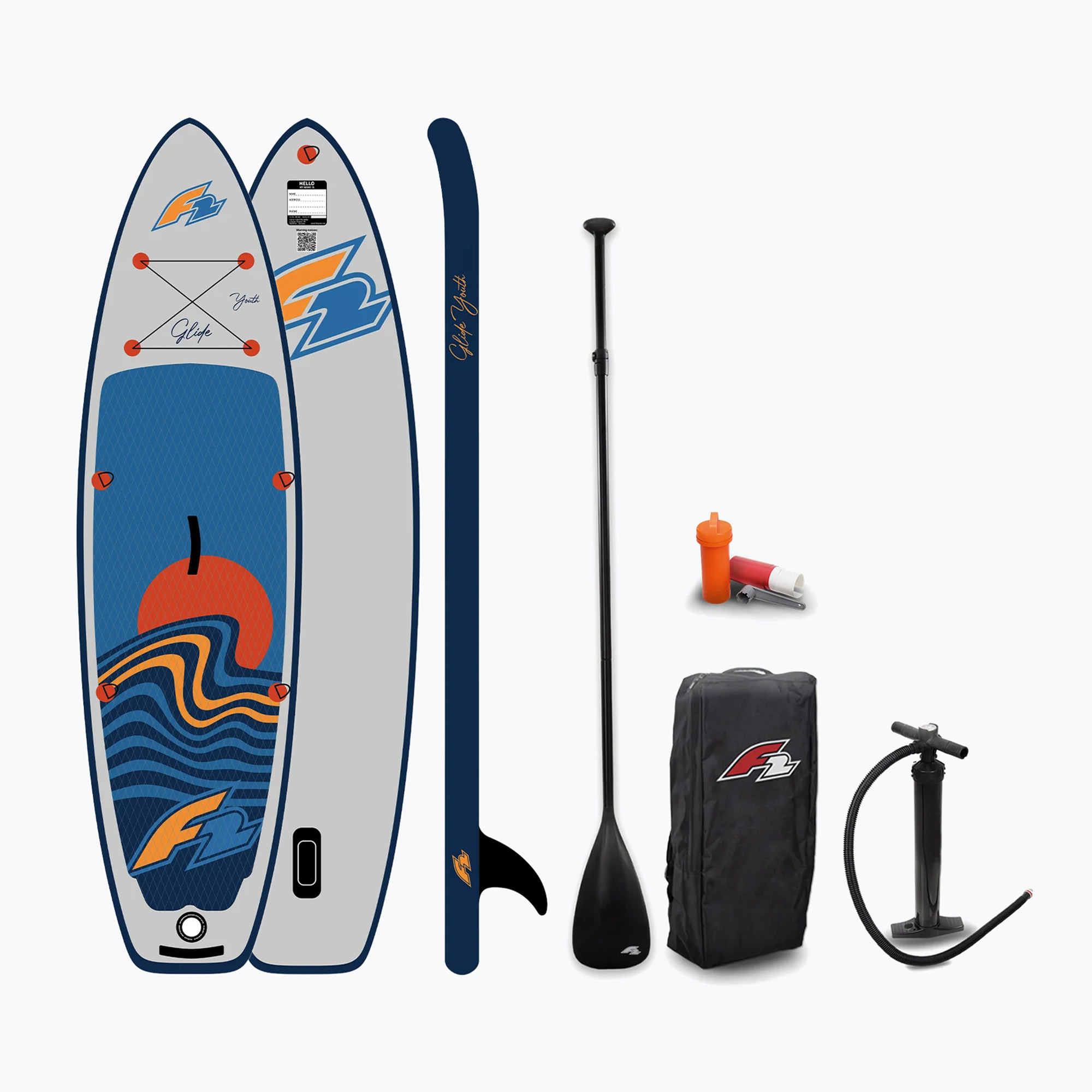Zestaw deska SUP pompowana dziecięca F2 Glide Windsurf/Wing Youth 10'0
