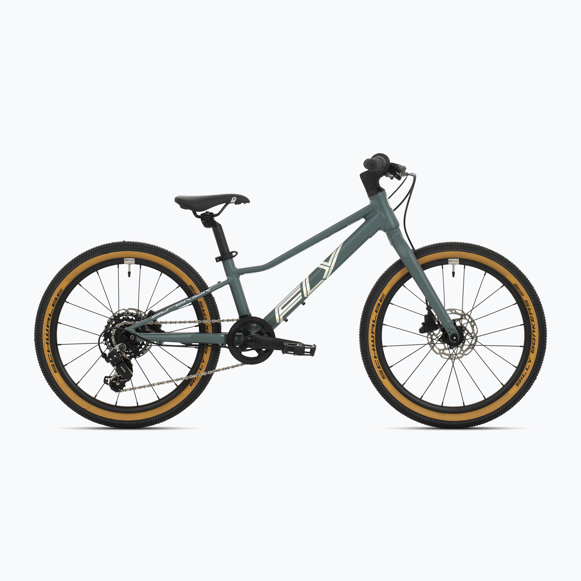 Detský bicykel Superior F.L.Y. 20 VB matný trooper zelený/hologram chróm (F.L.Y. 20 VB 801.2023.20003)